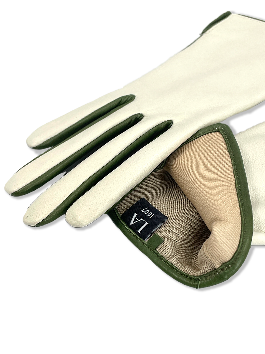 Перчатки «Вивальди» молочно-зеленые