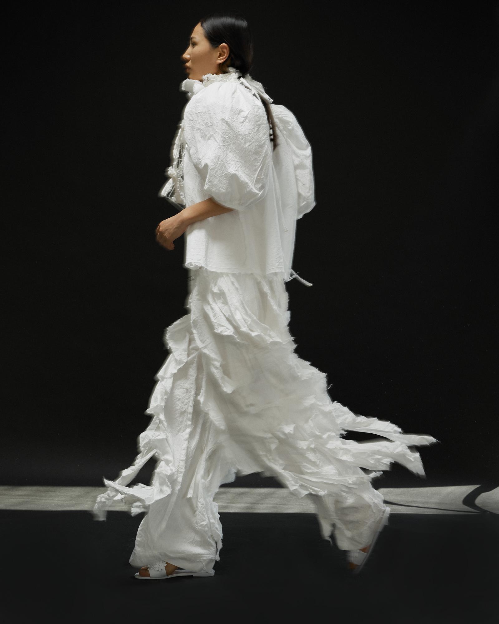 Брюки «Волны» из хлопка