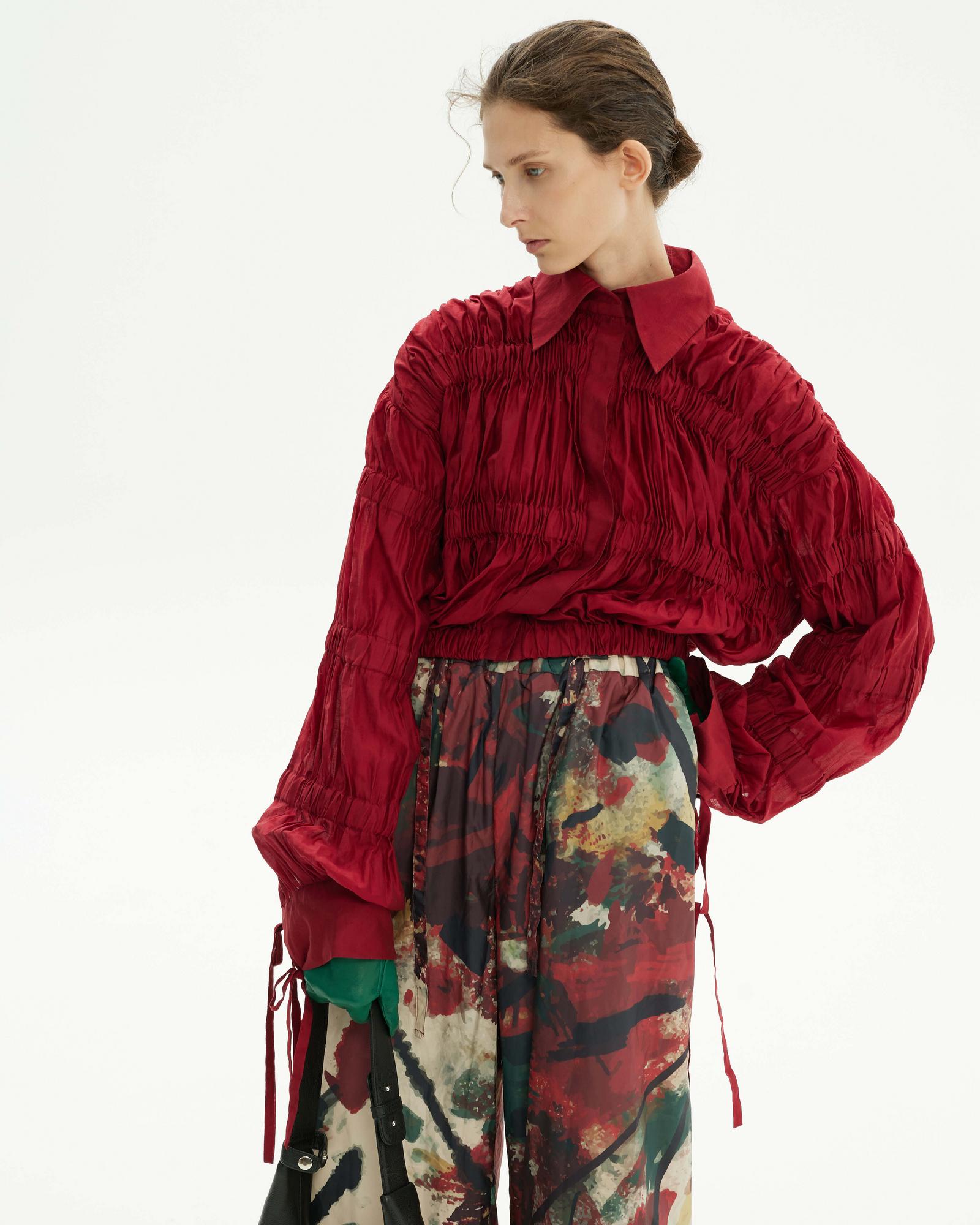 Укороченная блуза «Гранат»