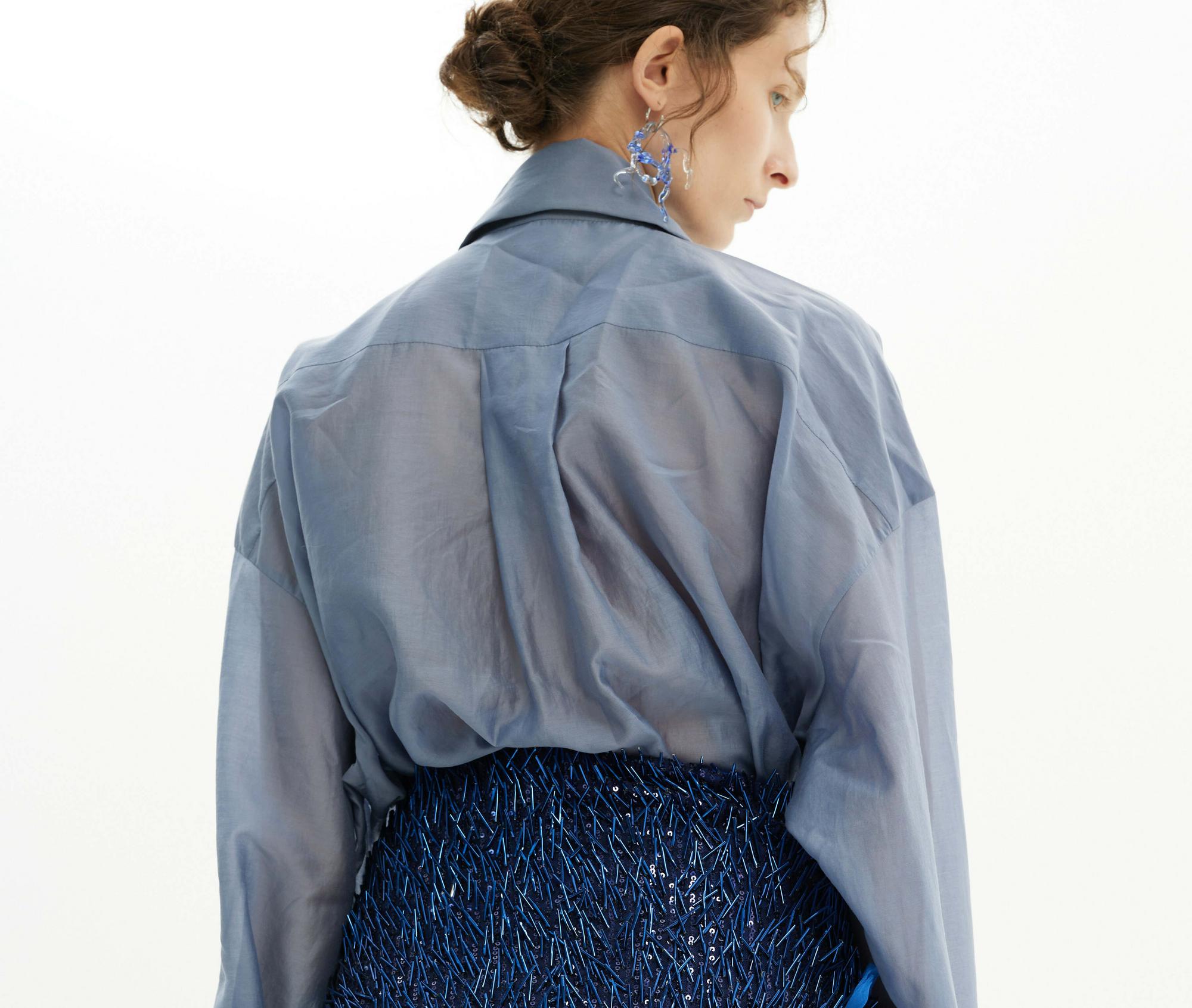 Голубые серьги "Щупальца"