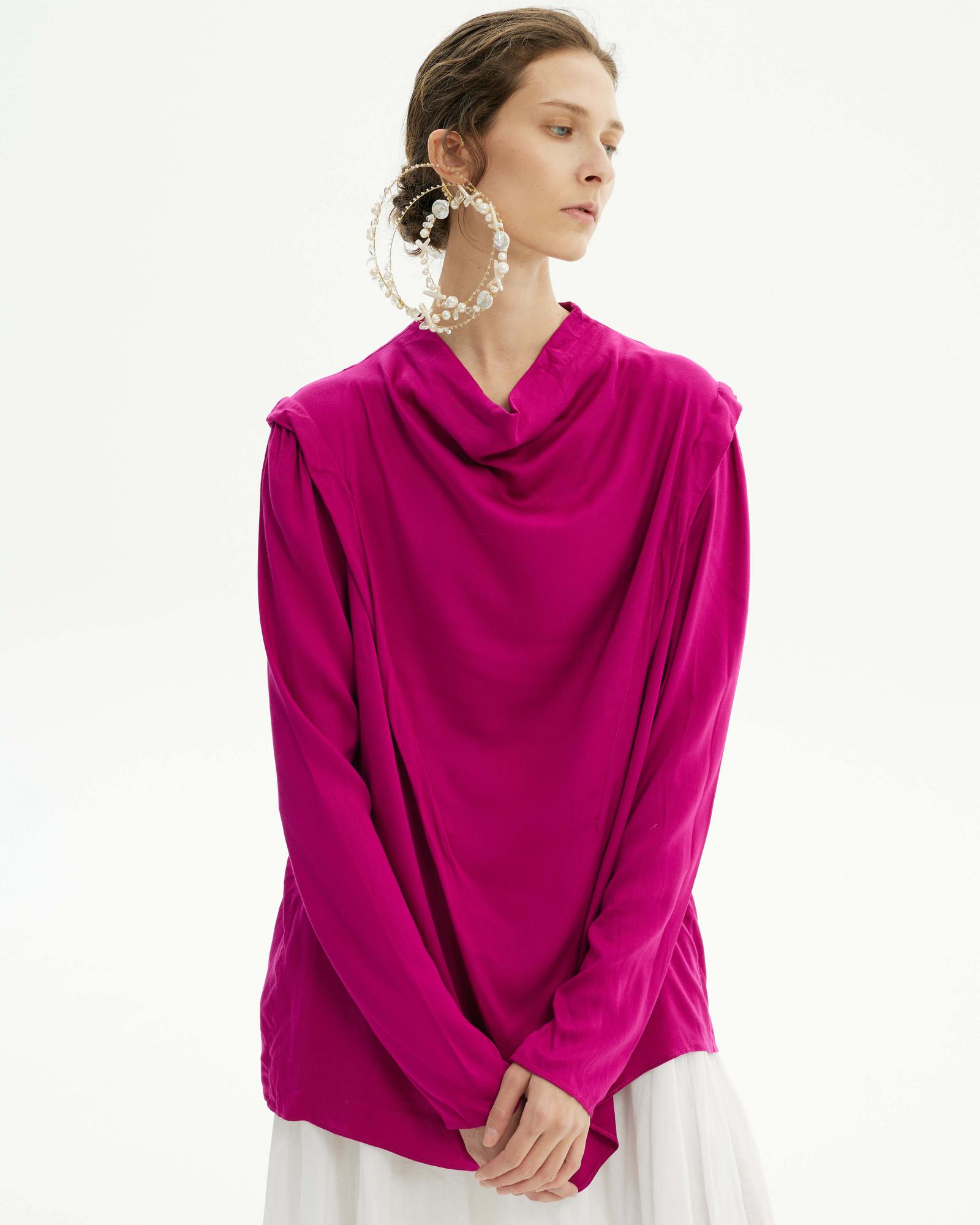 Блуза с драпировками