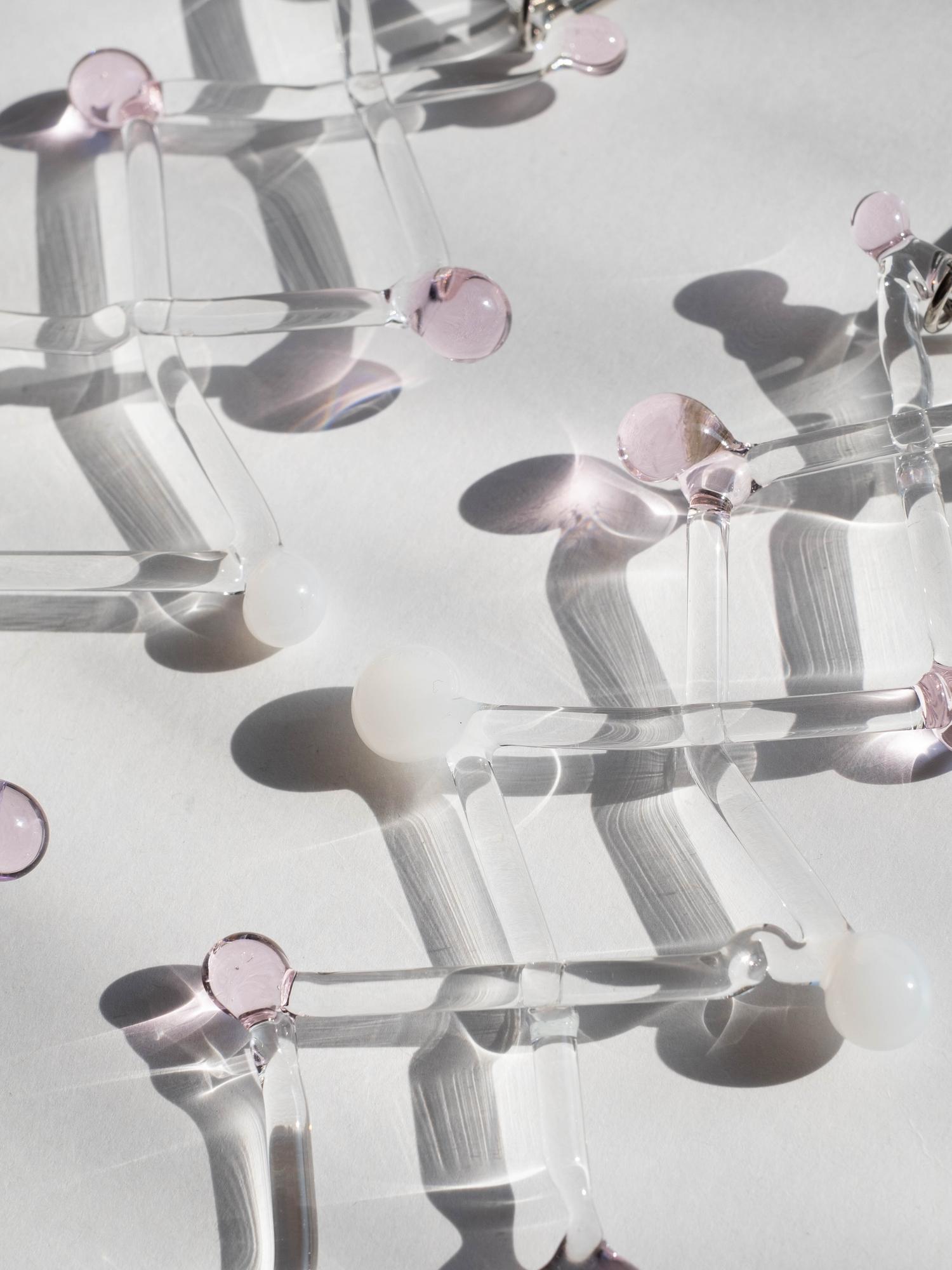 Серьги «Шнуровка с шариками»