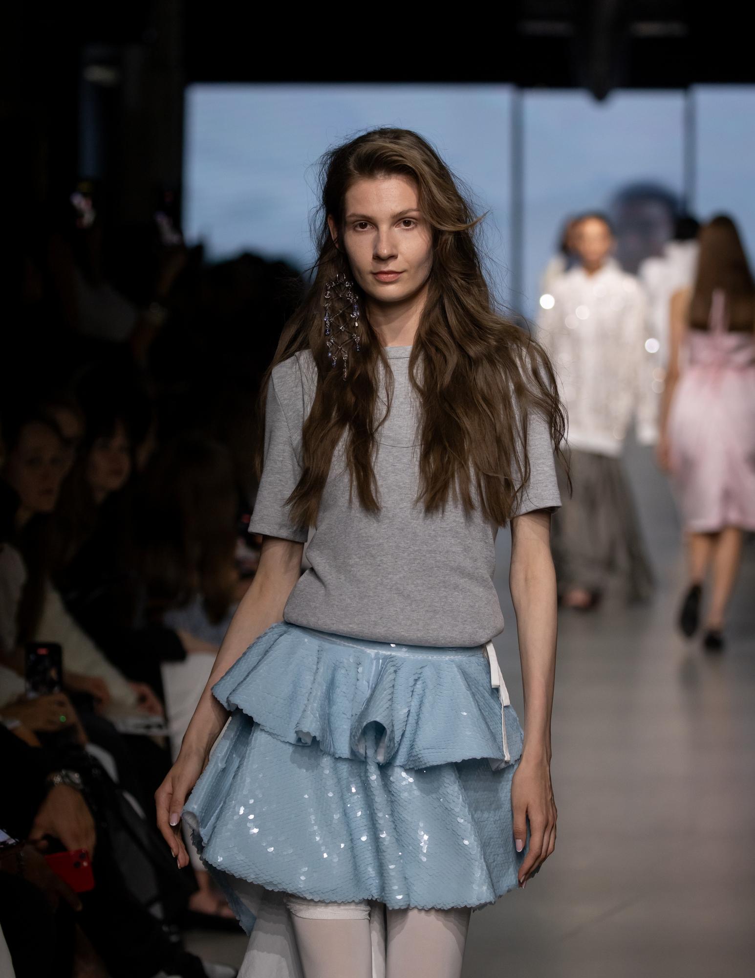 Юбка"Голубое сияние"