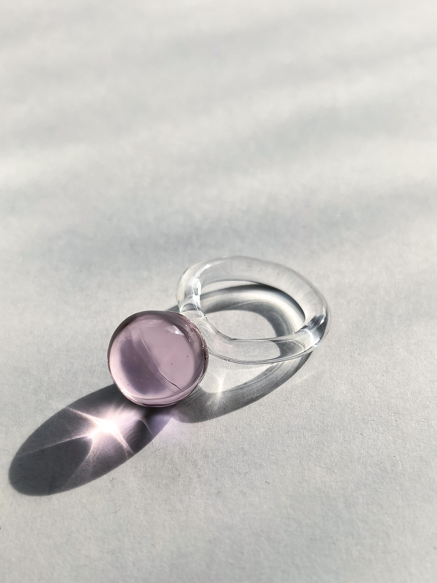 Кольцо «Розовый шар»