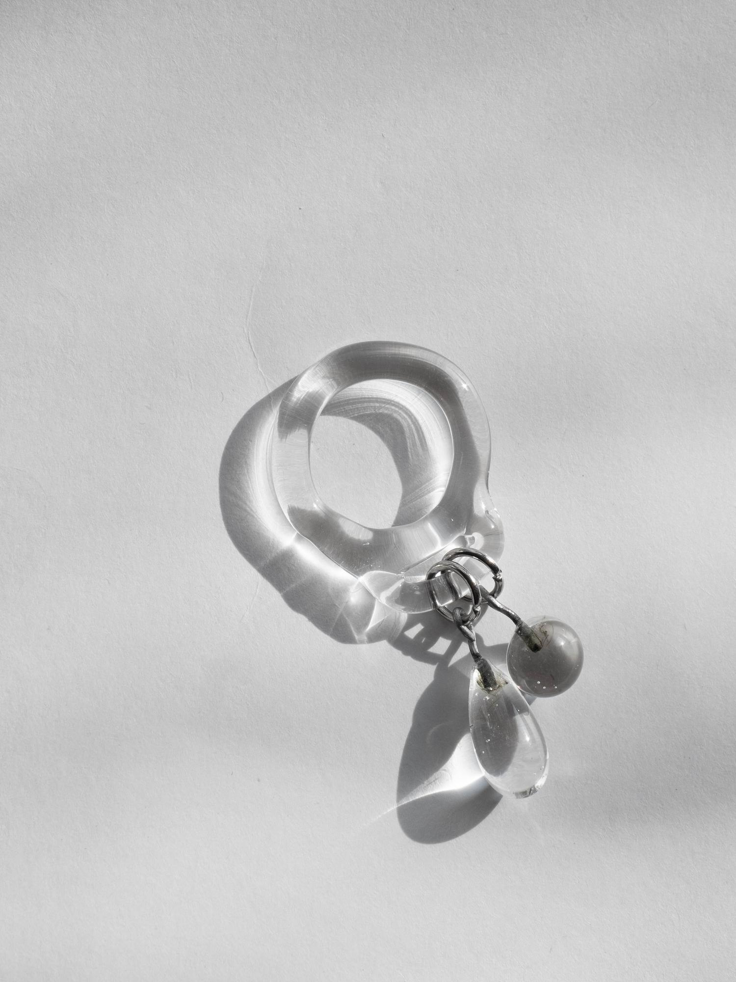 Кольцо «Капли» прозрачные