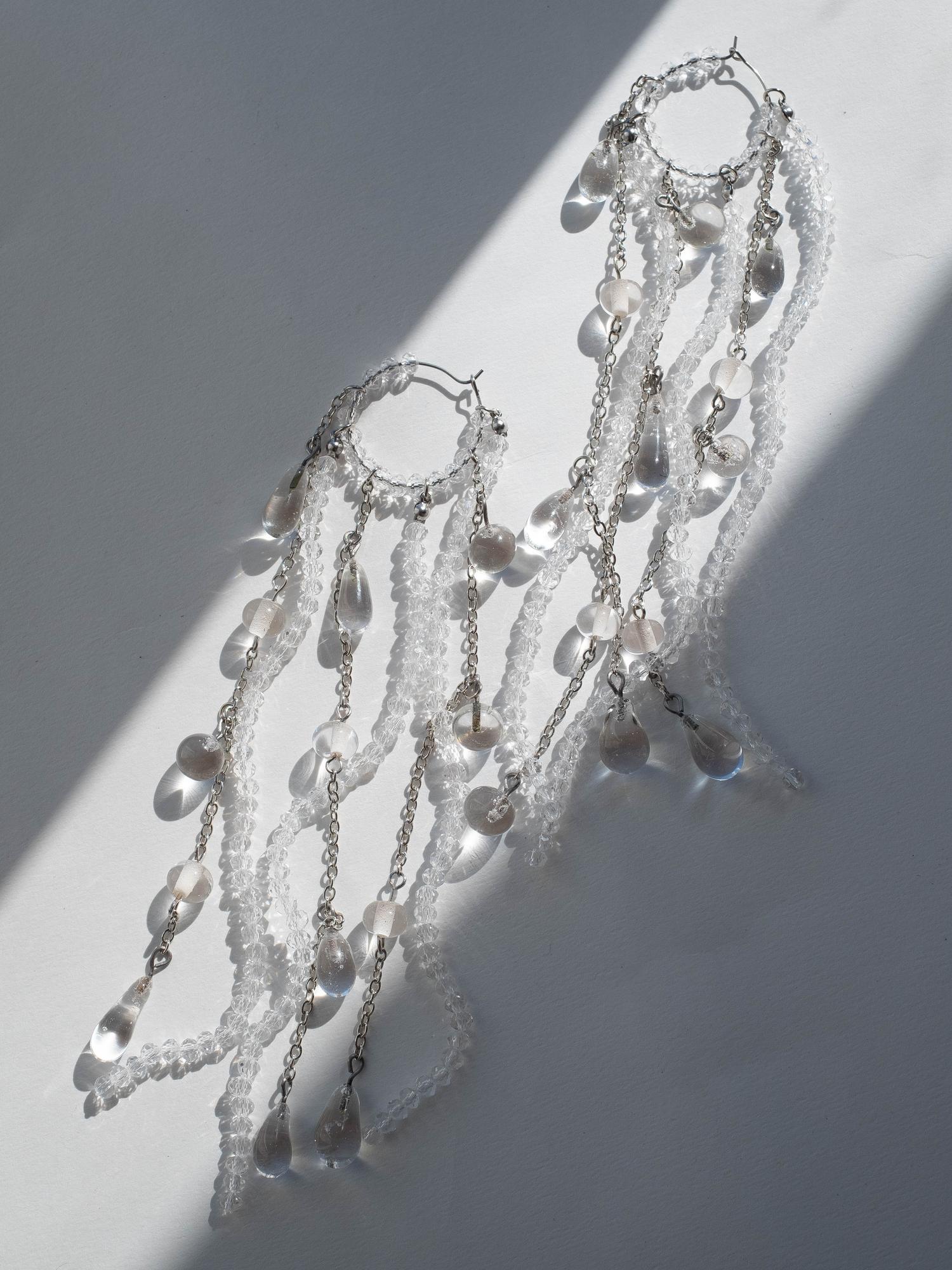 Серьги «Медузы» прозрачные