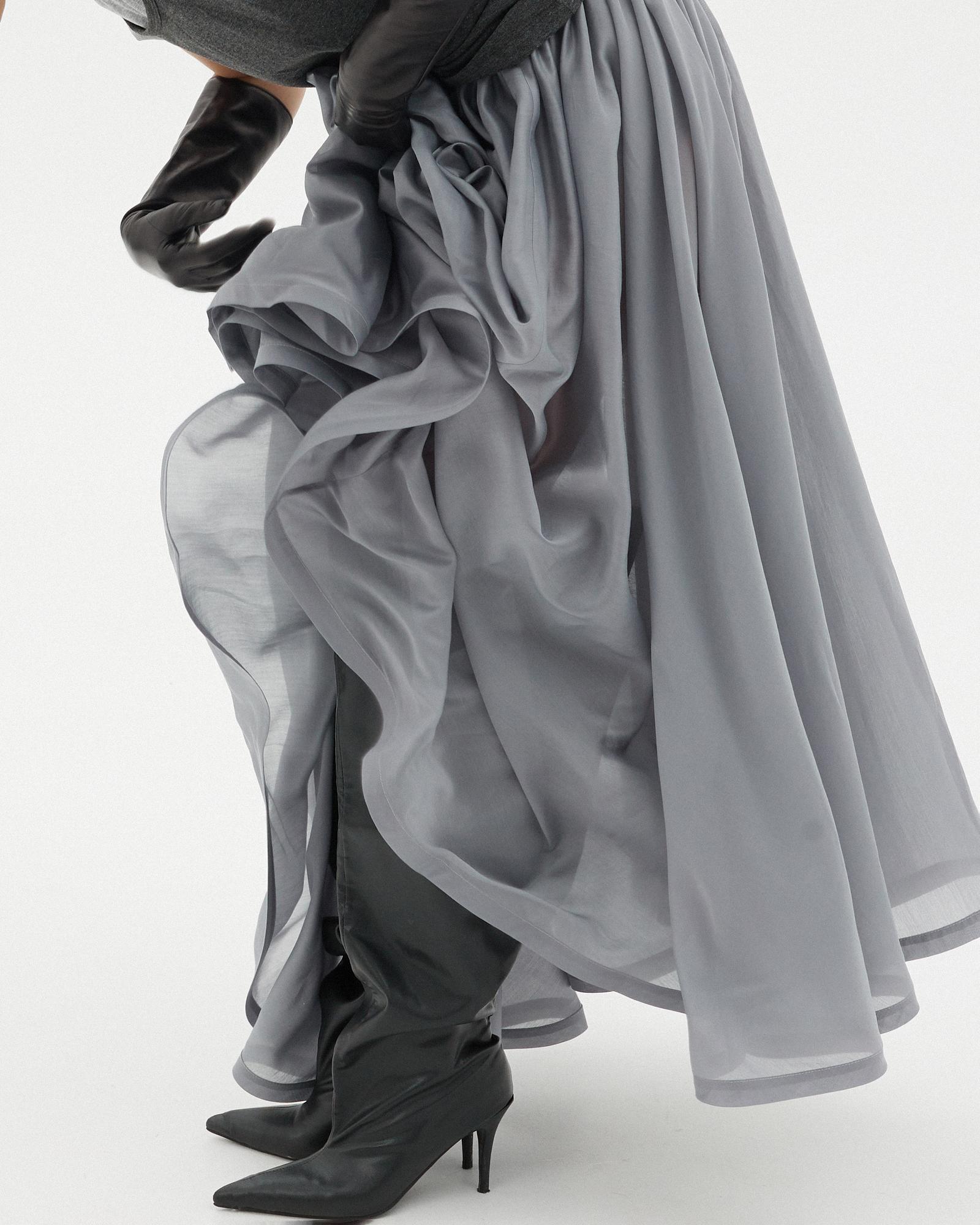 Юбка"Серая дымка"