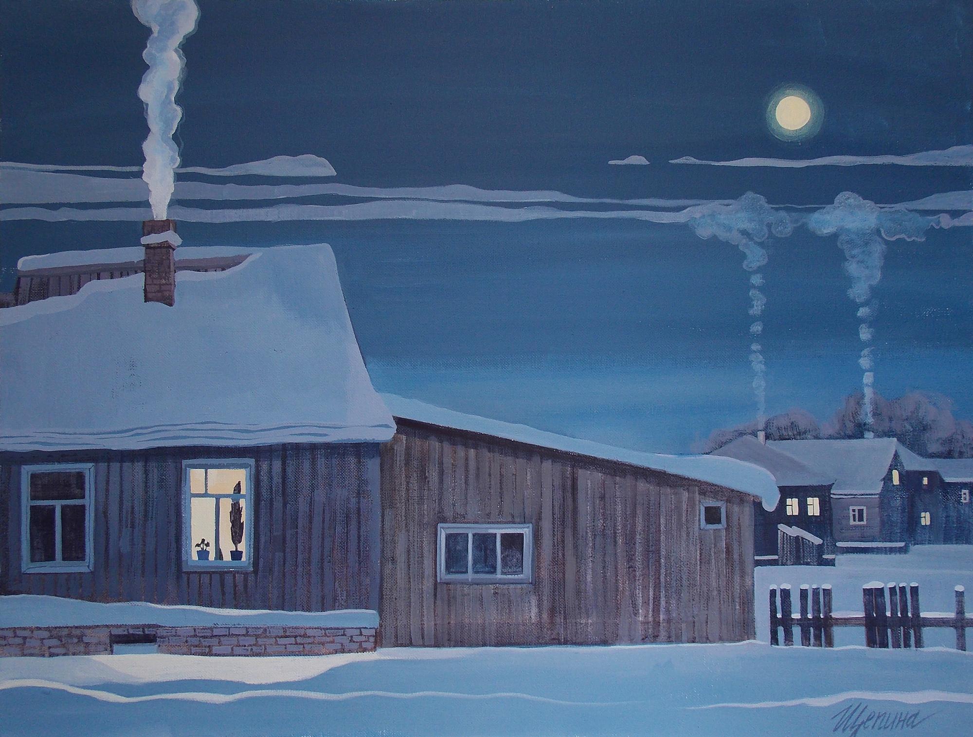 Картина Зимний вечер