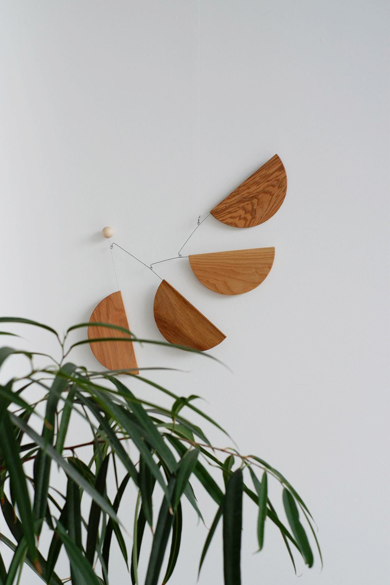 Madlen Wood hanging kinetic mobile
