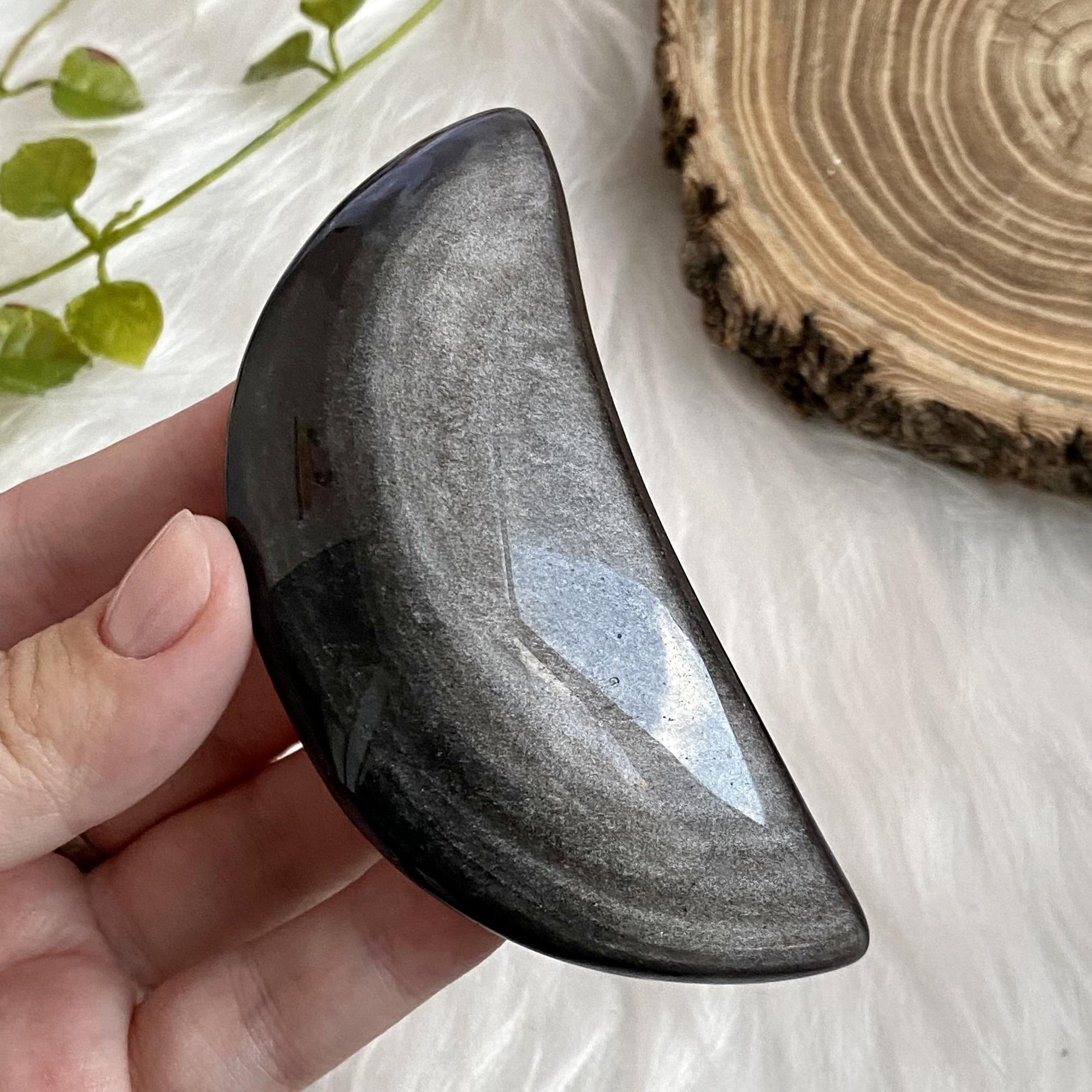 Полумесяц из серебристого обсидиана (L)