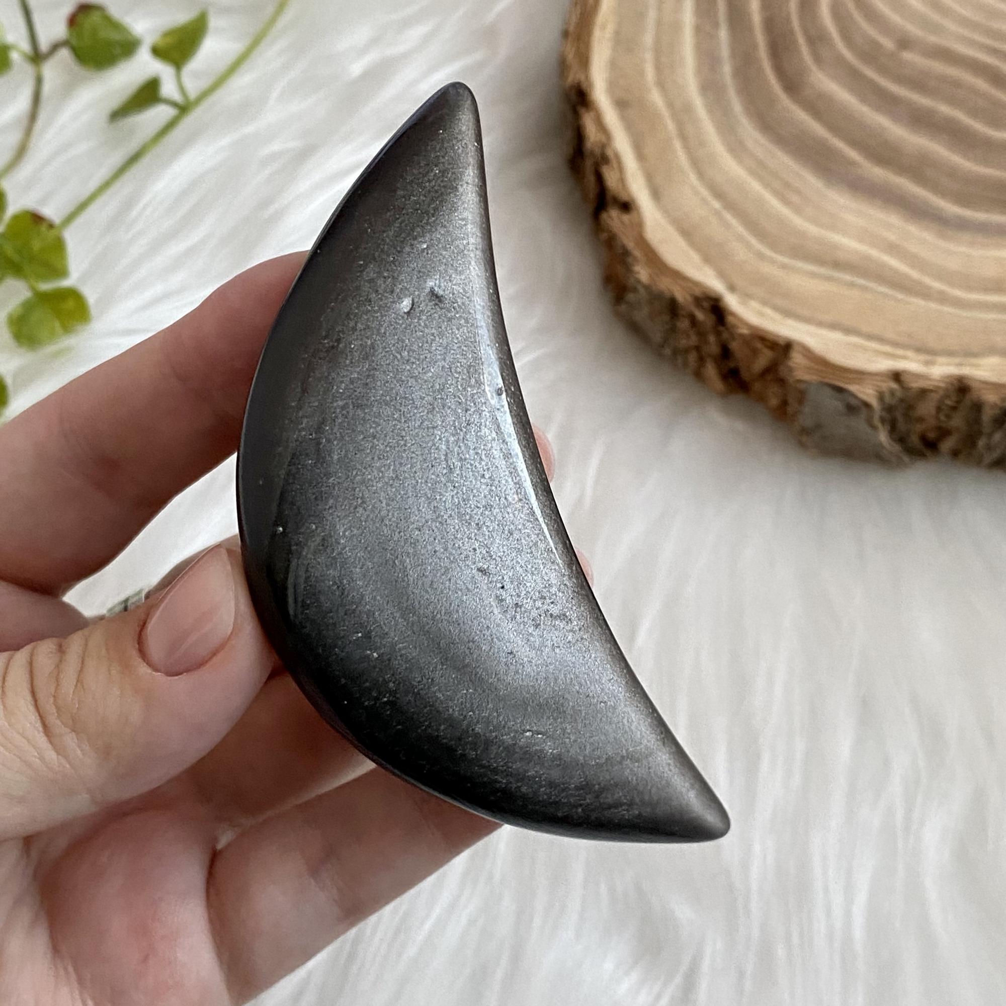 Полумесяц из серебристого обсидиана (L)