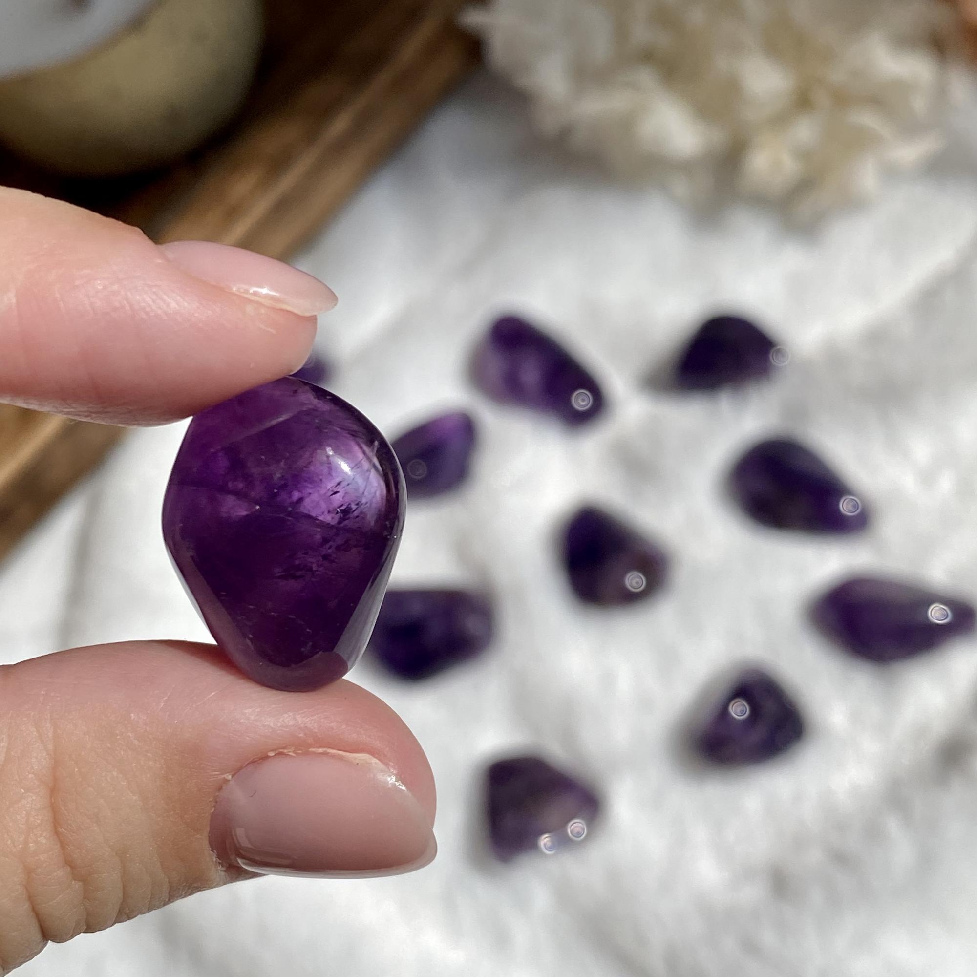Галтовка фиолетового аметиста