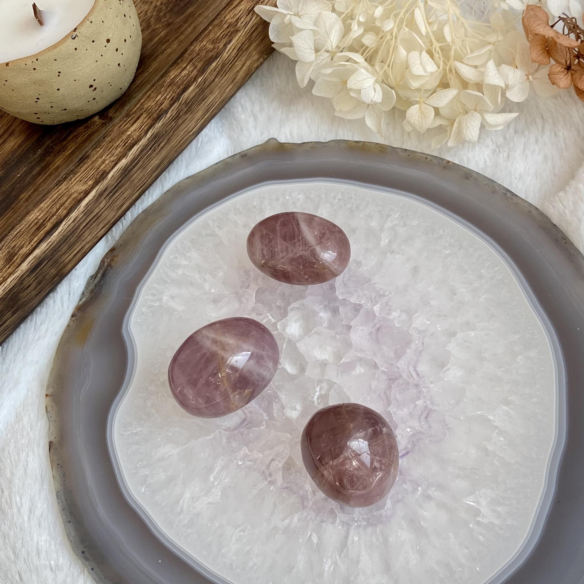 Галтовка розового аметиста