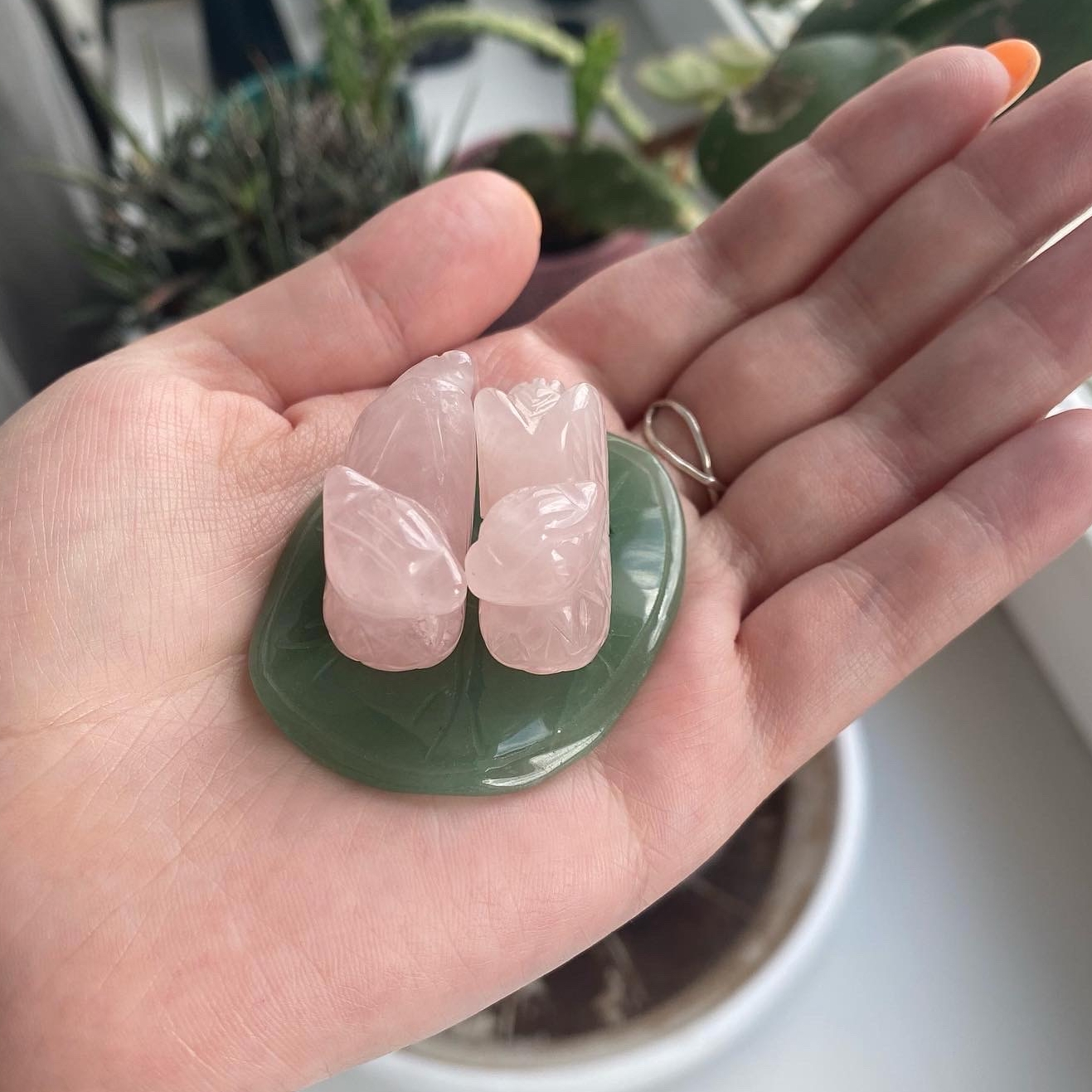 Влюблённые уточки на кувшинке (ручная работа)