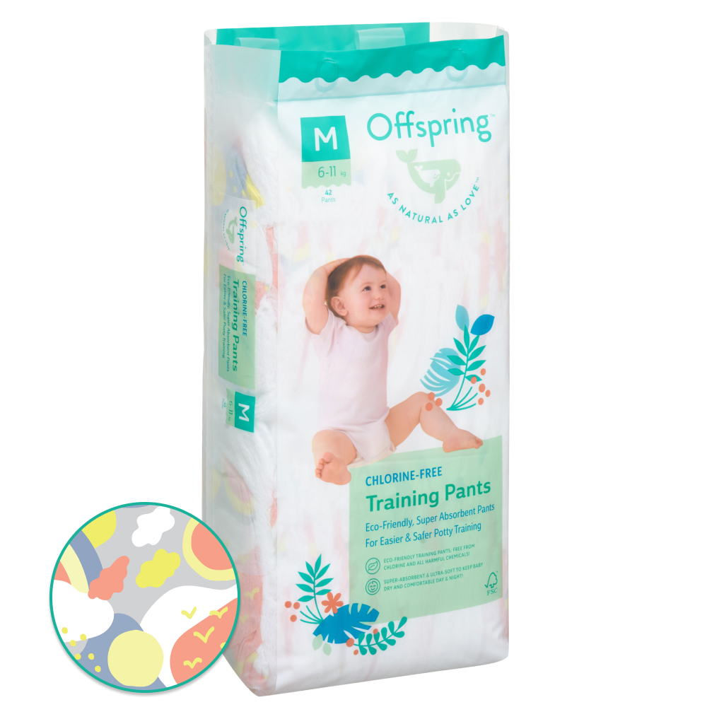 OFFSPRING | трусики М 6-11 кг 42 шт расцветка Небо