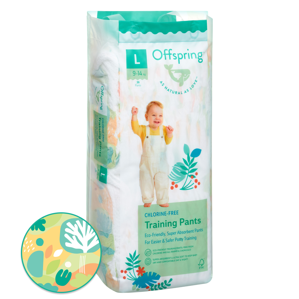 OFFSPRING | трусики L 9-14 кг 36 шт расцветка Лес