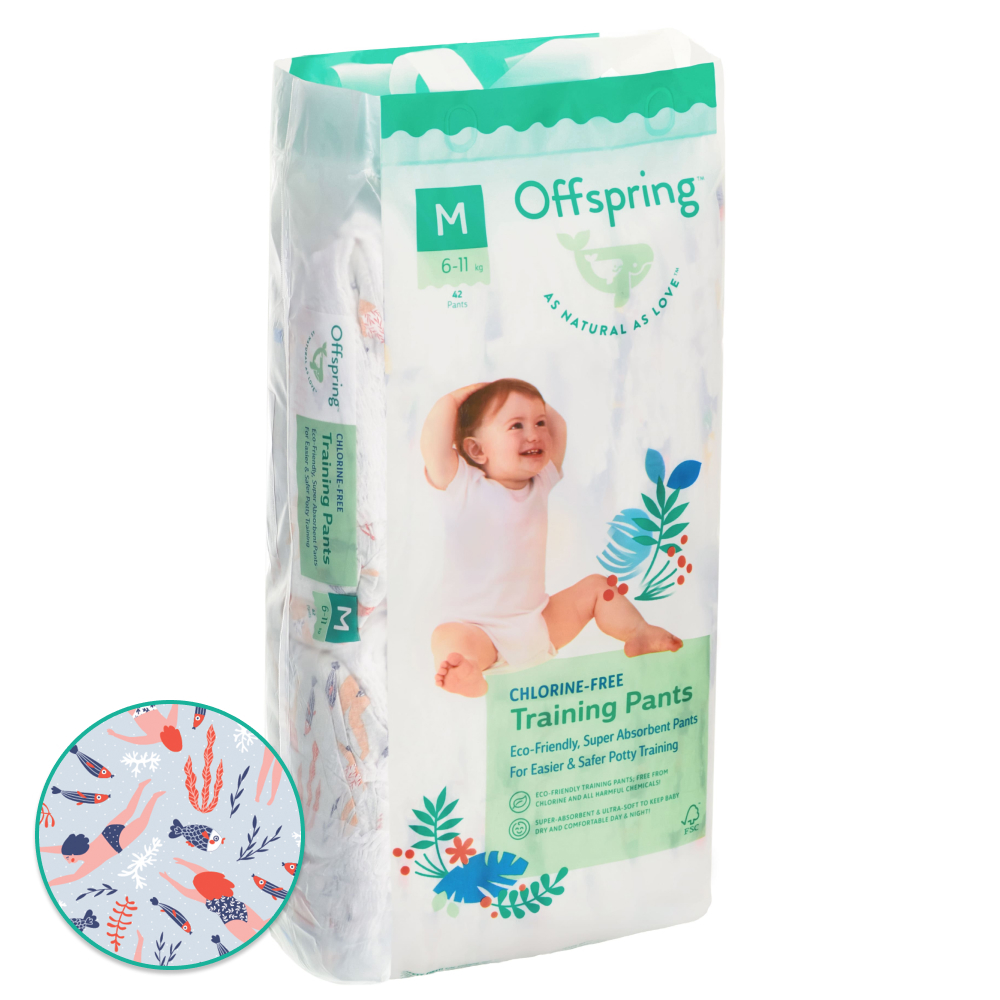 OFFSPRING | трусики М 6-11 кг 42 шт расцветка Риф
