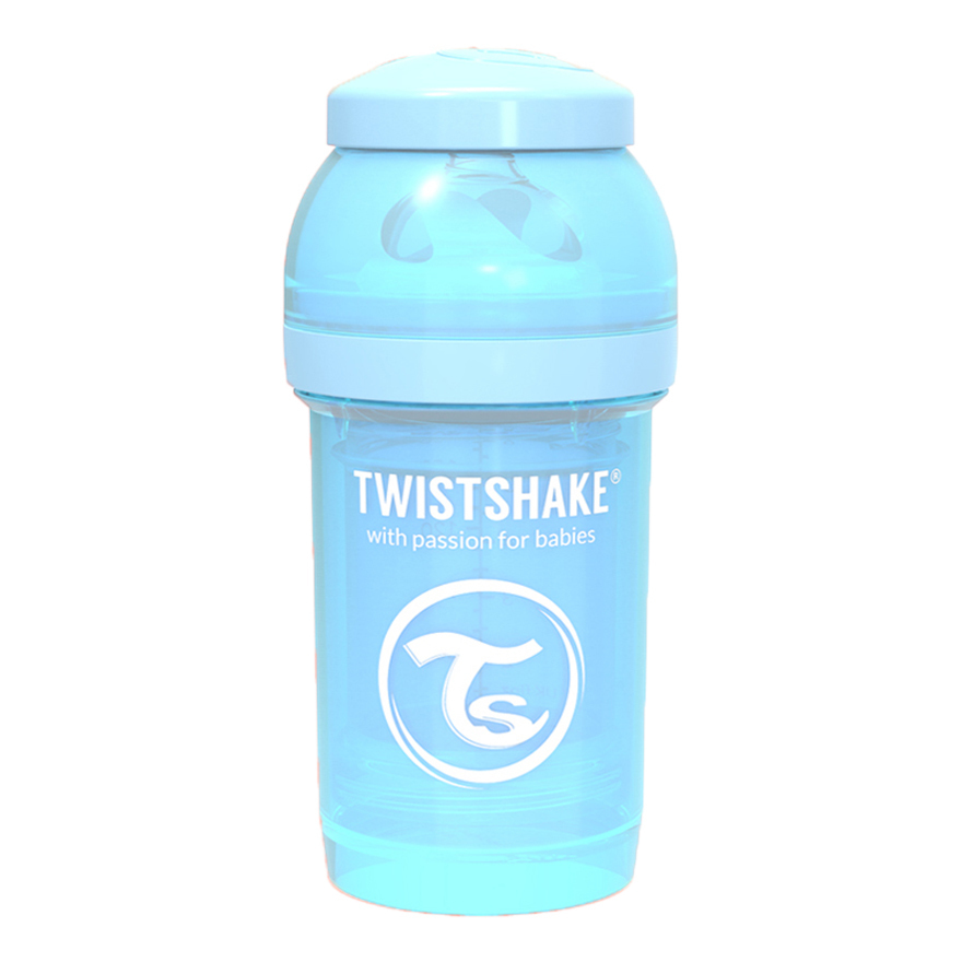 TWISTSHAKE | Антиколиковая бутылочка для кормления 180 мл Пастельный синий
