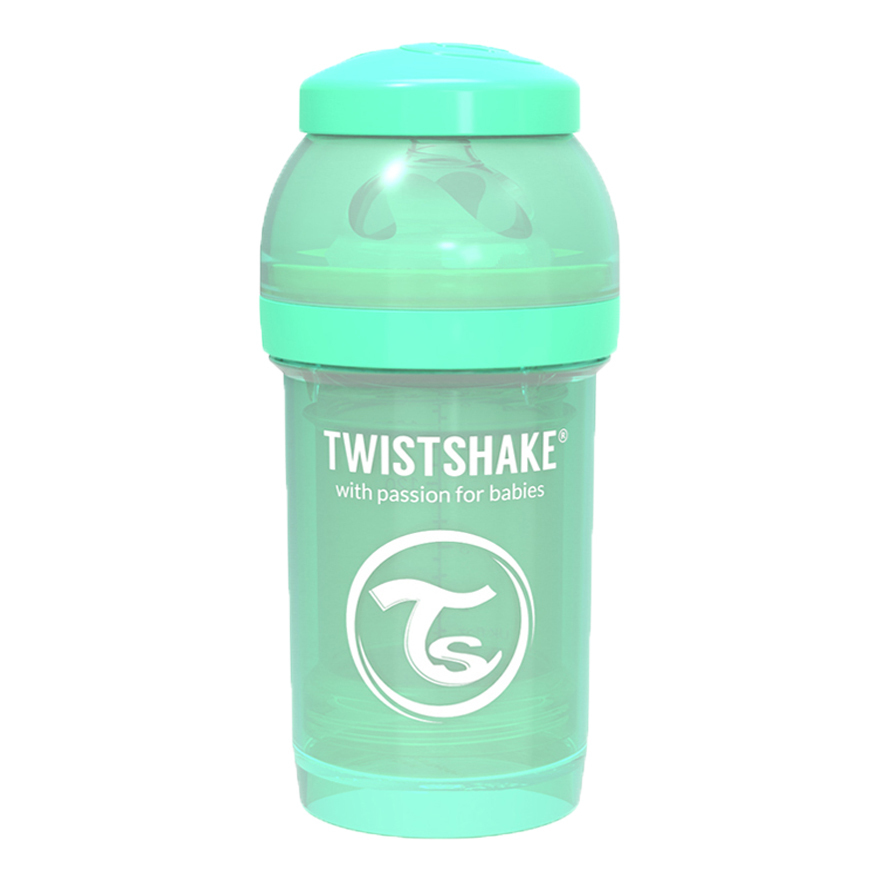 TWISTSHAKE | Антиколиковая бутылочка для кормления 180 мл Пастельный зеленый