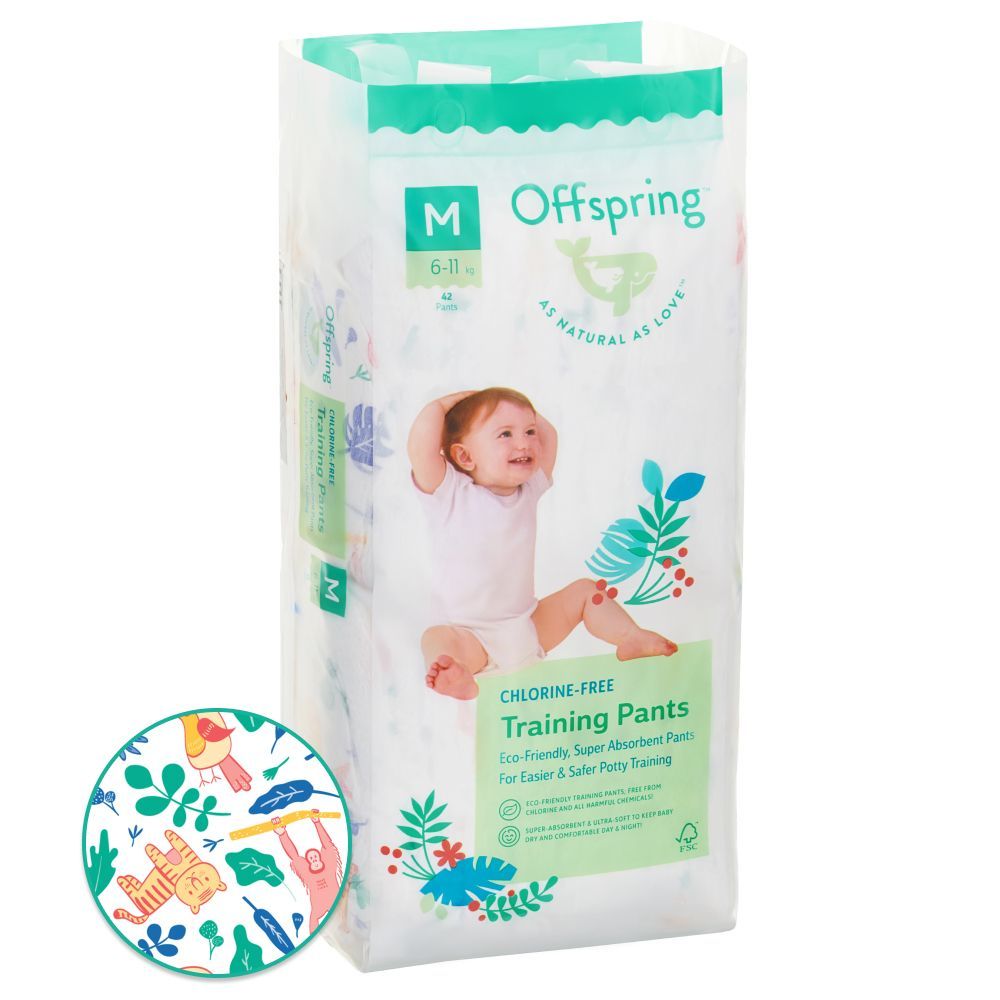 OFFSPRING | трусики М 6-11 кг 42 шт расцветка Джунгли