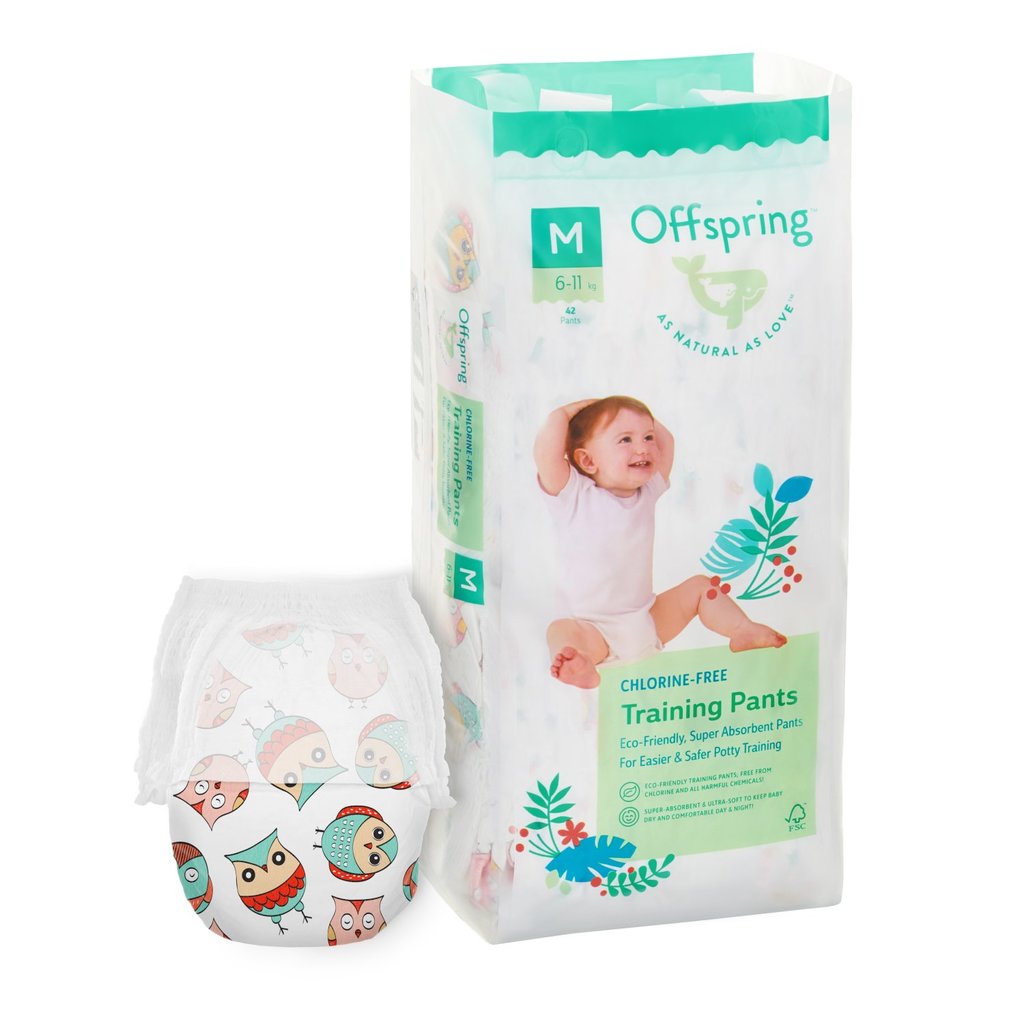 OFFSPRING | трусики М 6-11 кг 42 шт расцветка Совы