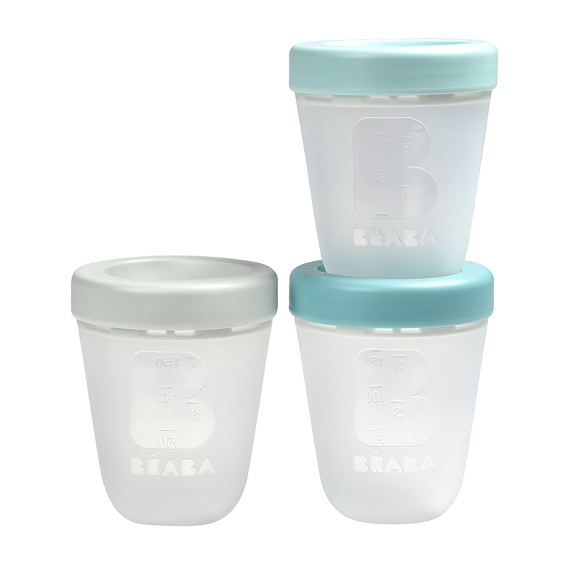 BEABA | Набор силиконовых контейнеров 3 шт, 200 мл (PORTIONS SILICONE JUNGLE)