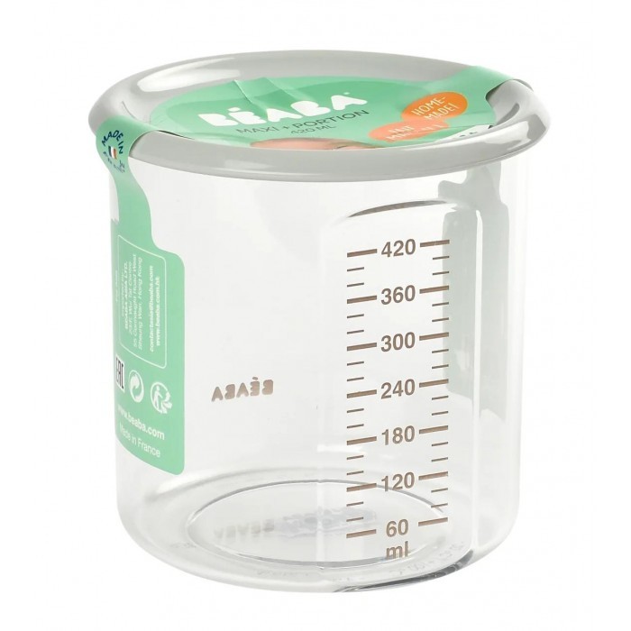 BEABA | Контейнер для хранения MAXI+PORTION 420 мл (LIGHT GREY)
