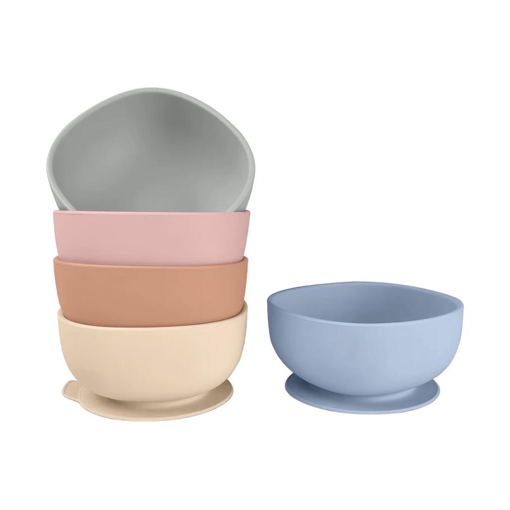 Силиконовая тарелка глубокая на присоске 400 мл