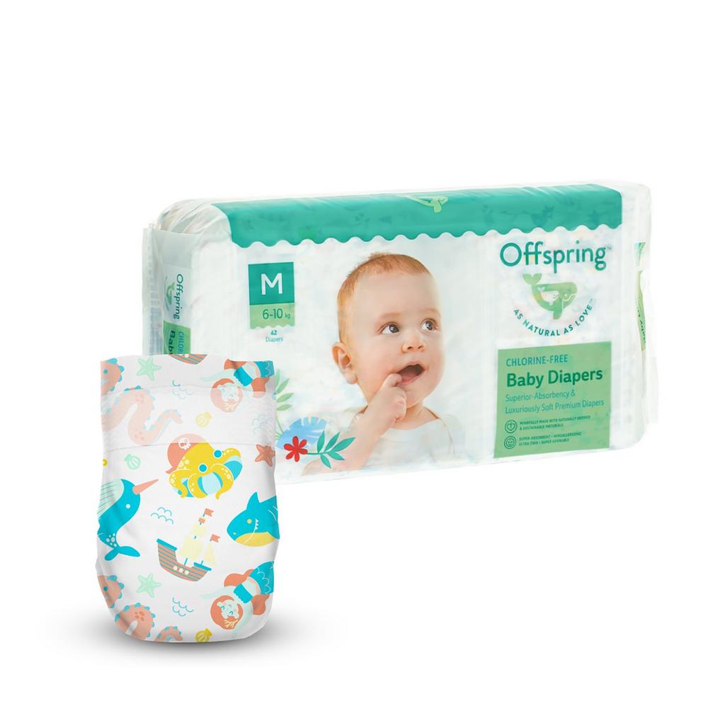 OFFSPRING | подгузники М 6-10 кг 42 шт расцветка Карибы