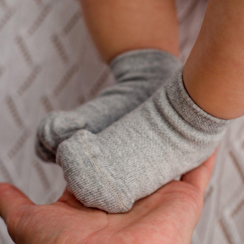 Носочки тонкие сеточкой (Серый меланж)