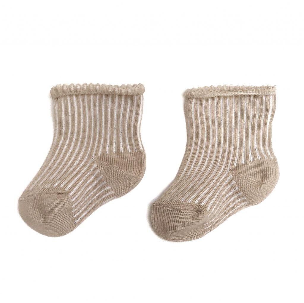 Носочки из хлопка Рубчик (Бежевый)