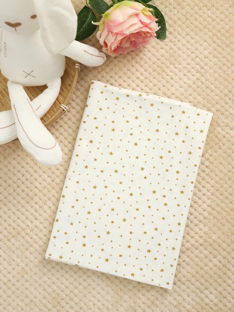 Пеленка трикотажная из кулирки 120х80 ПЛК-80/звездочки беж