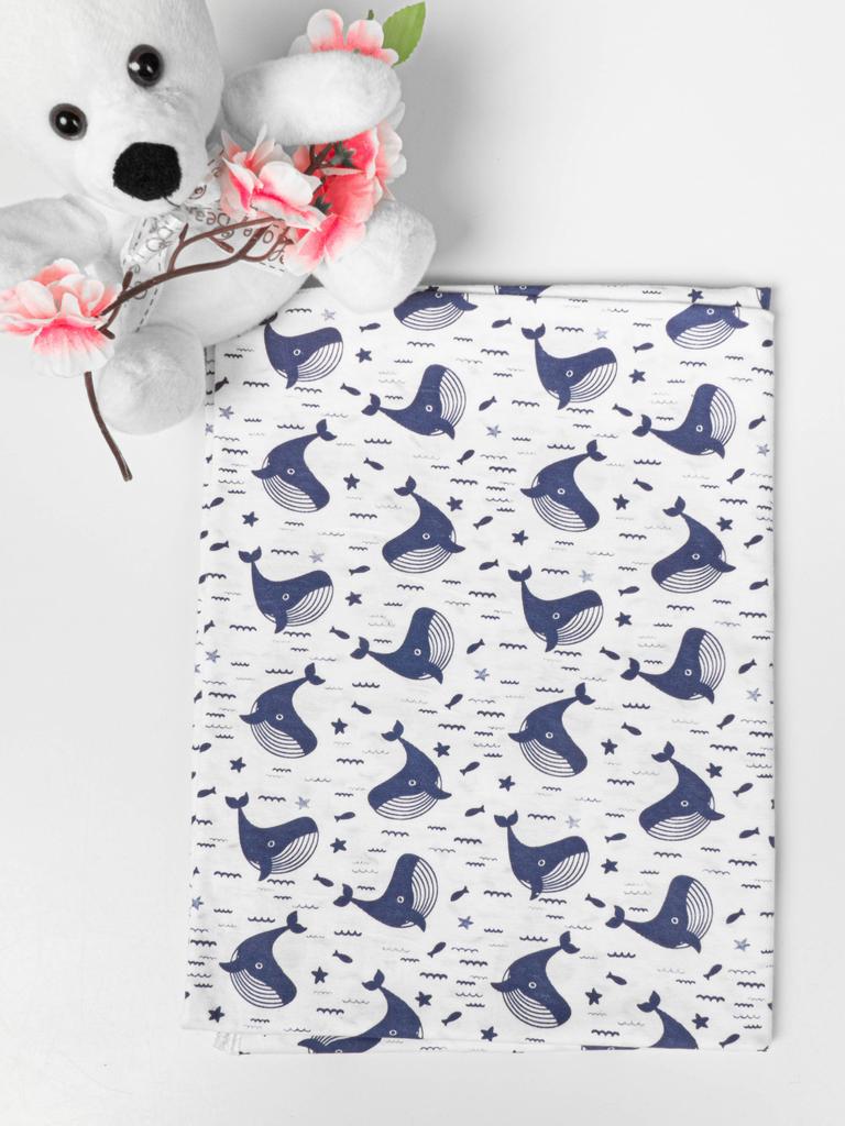 Пеленка трикотажная из кулирки 120х90 ПЛК-90/кашалоты