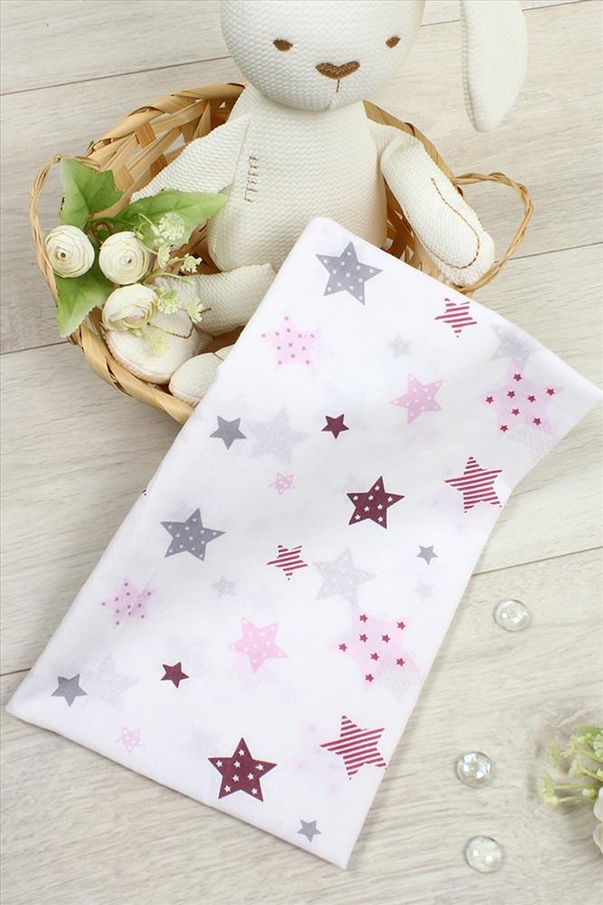 Пеленка из бязи 75х120 ПЛБ-75/звездочет-розовый