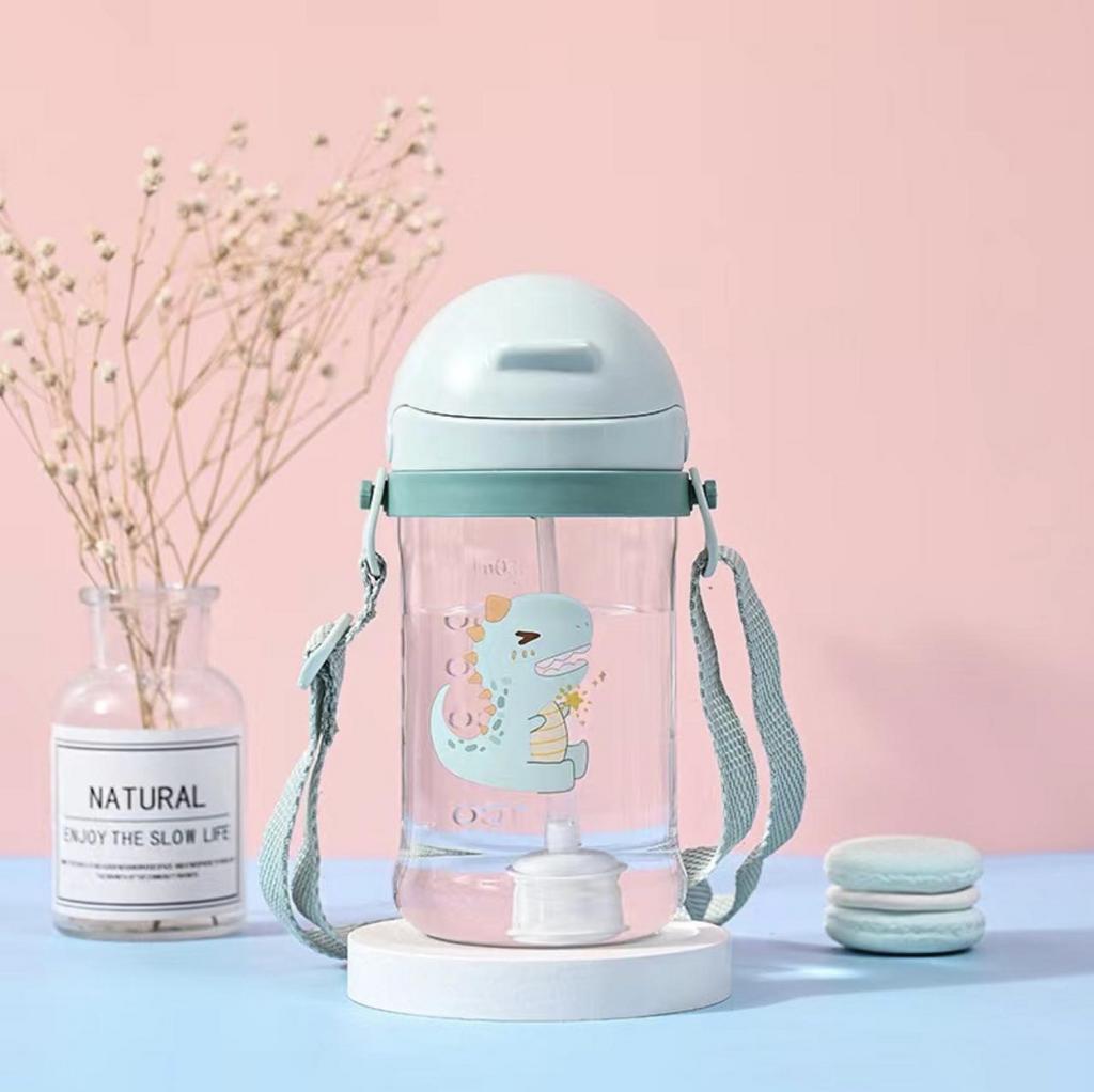 Бутылочка-поильник с ремешком 350 мл, цвет мятный