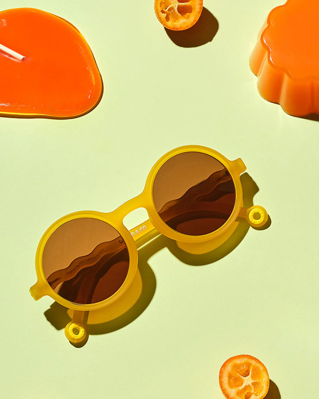 Очки  KIDS Round Sunglasses-Citrus Garden-Citrus Yellow (3-5 лет)