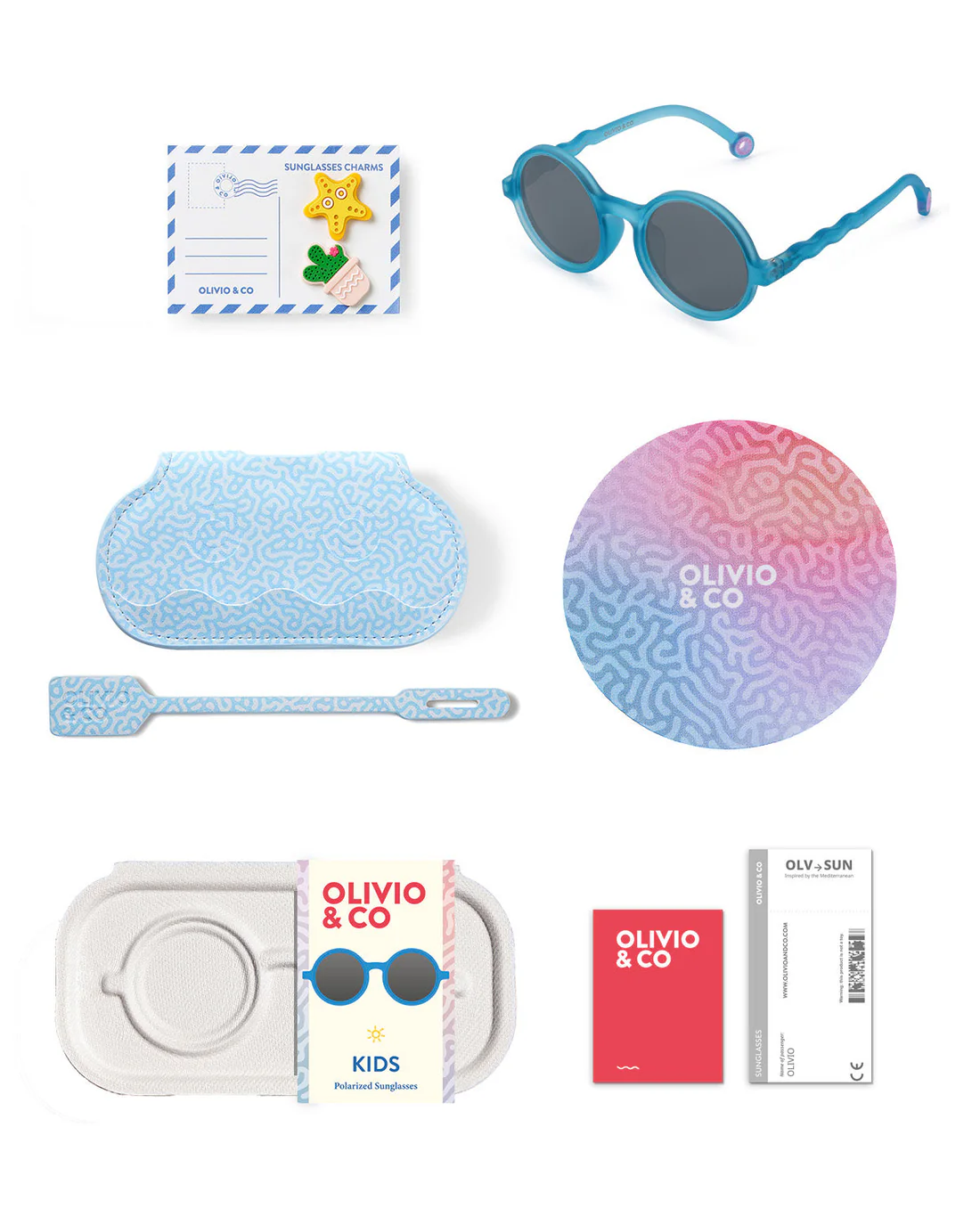 Очки  KIDS Round Sunglasses-Coral Reef-Reef blue (3-5 лет)