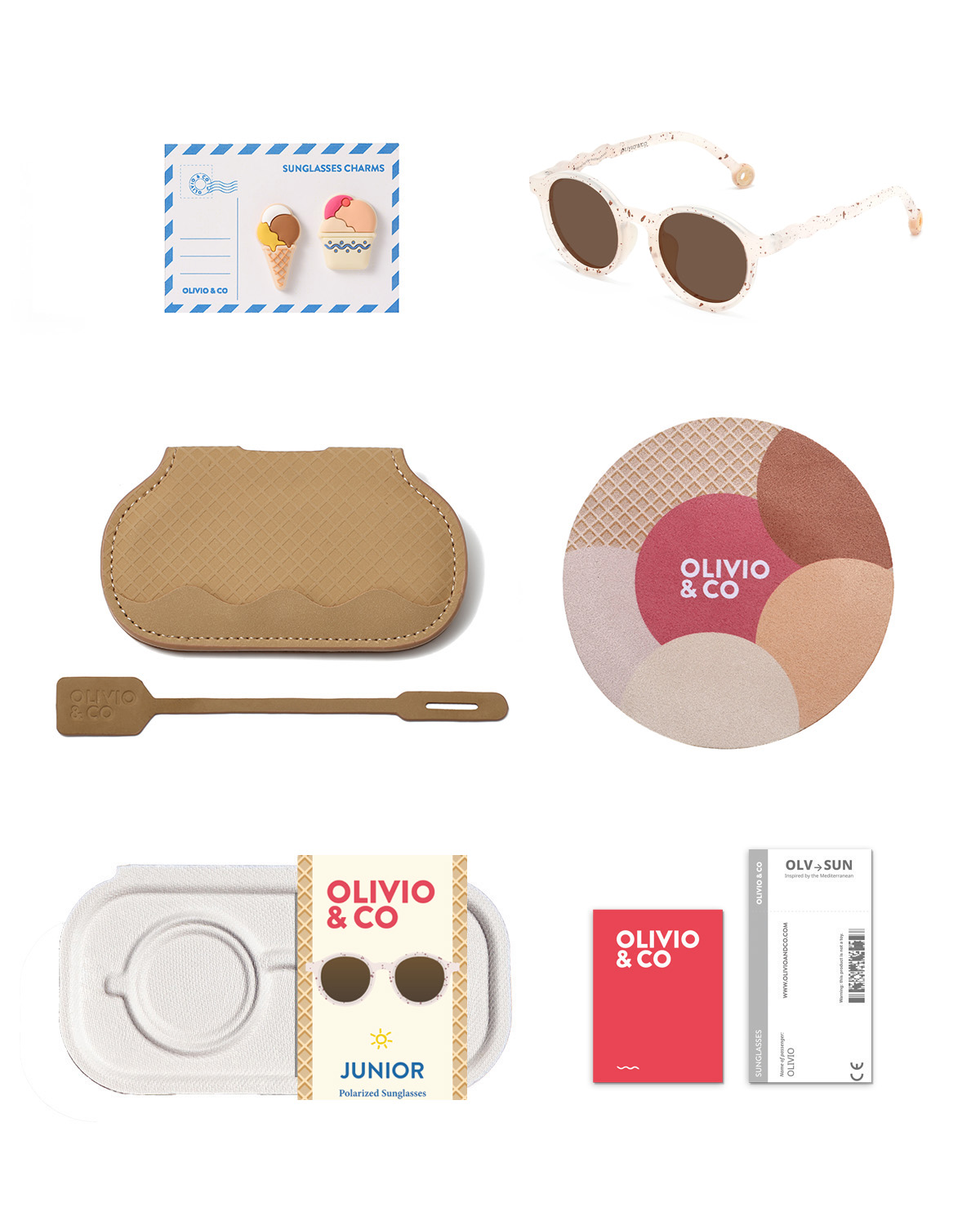 Очки  JUNIOR Oval Sunglasses-Gelato Summer-Vanilla Brownie 5-12 лет