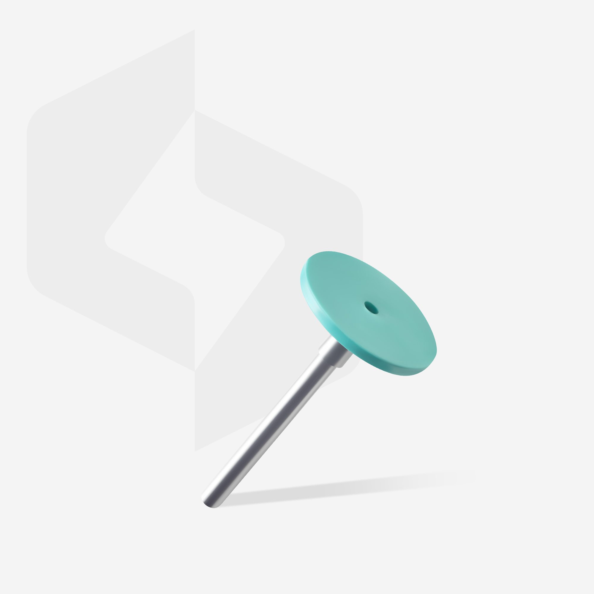 PPDset-15 Педикюрный диск пластиковый PODODISC "S" в комплекте с сменным файлом 180 грит 5 шт (15 мм)