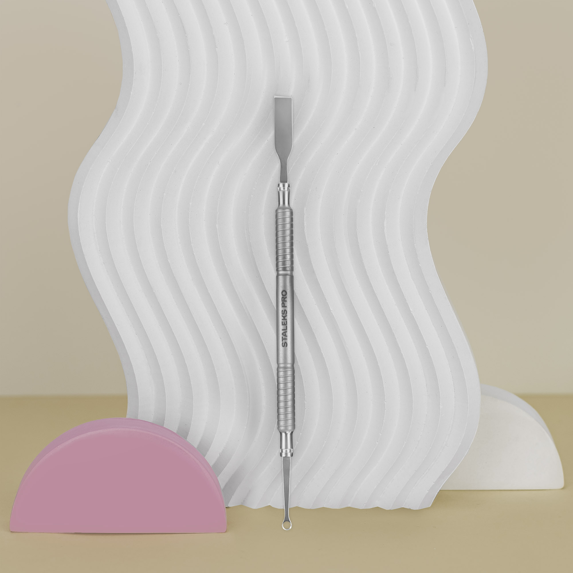 PS-80/1 Лопатка маникюрная Smart 80 Type 1 (пушер плоский прямой + кольцо)