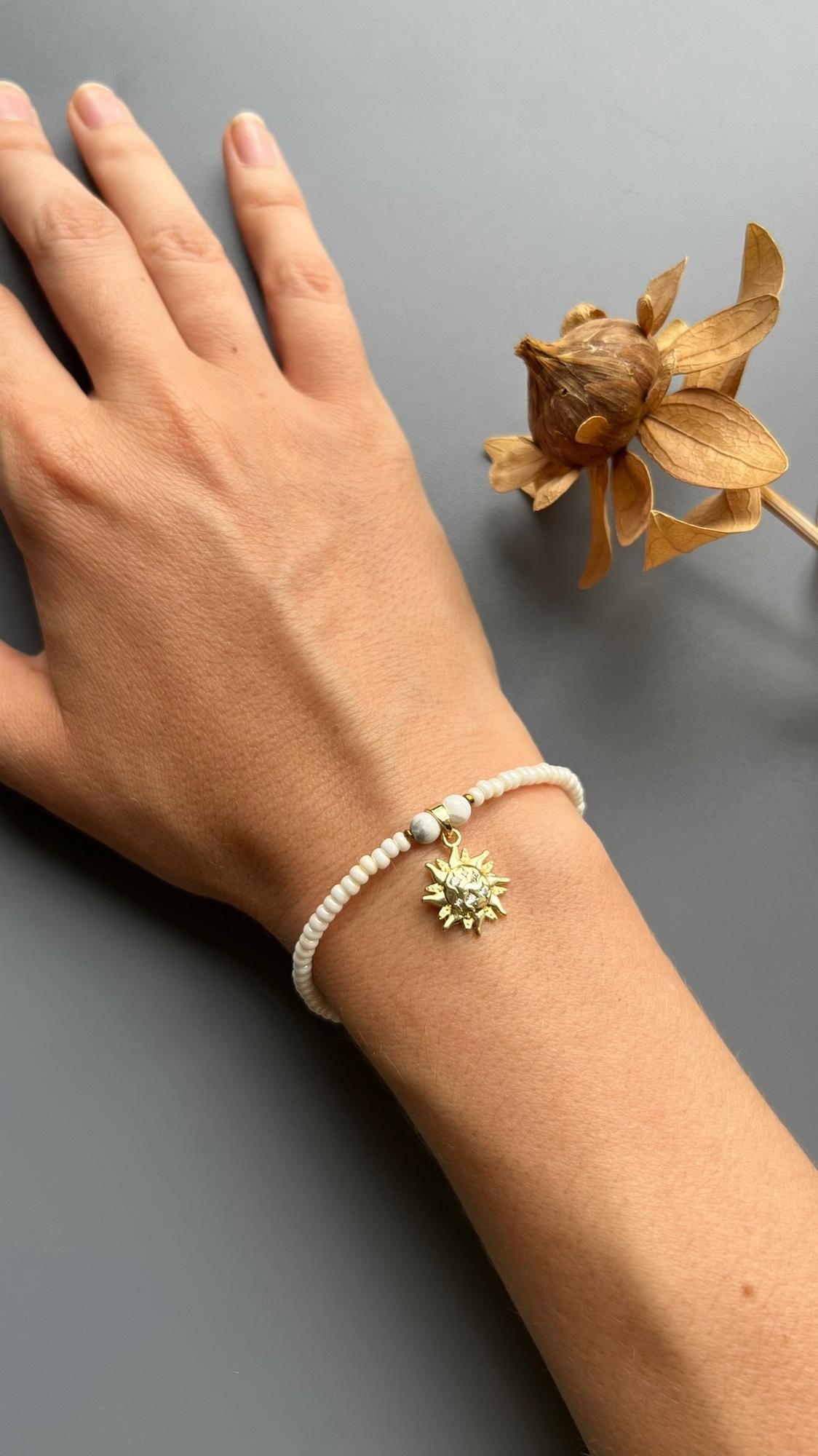 Браслет White sun  с жемчугом