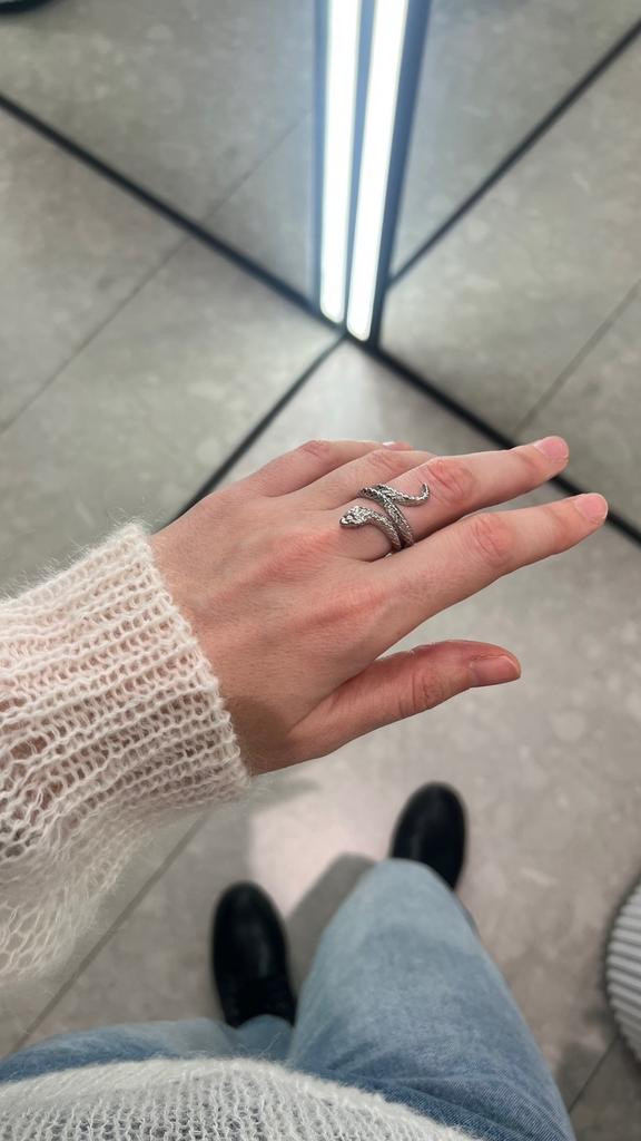 Кольцо Snake silver