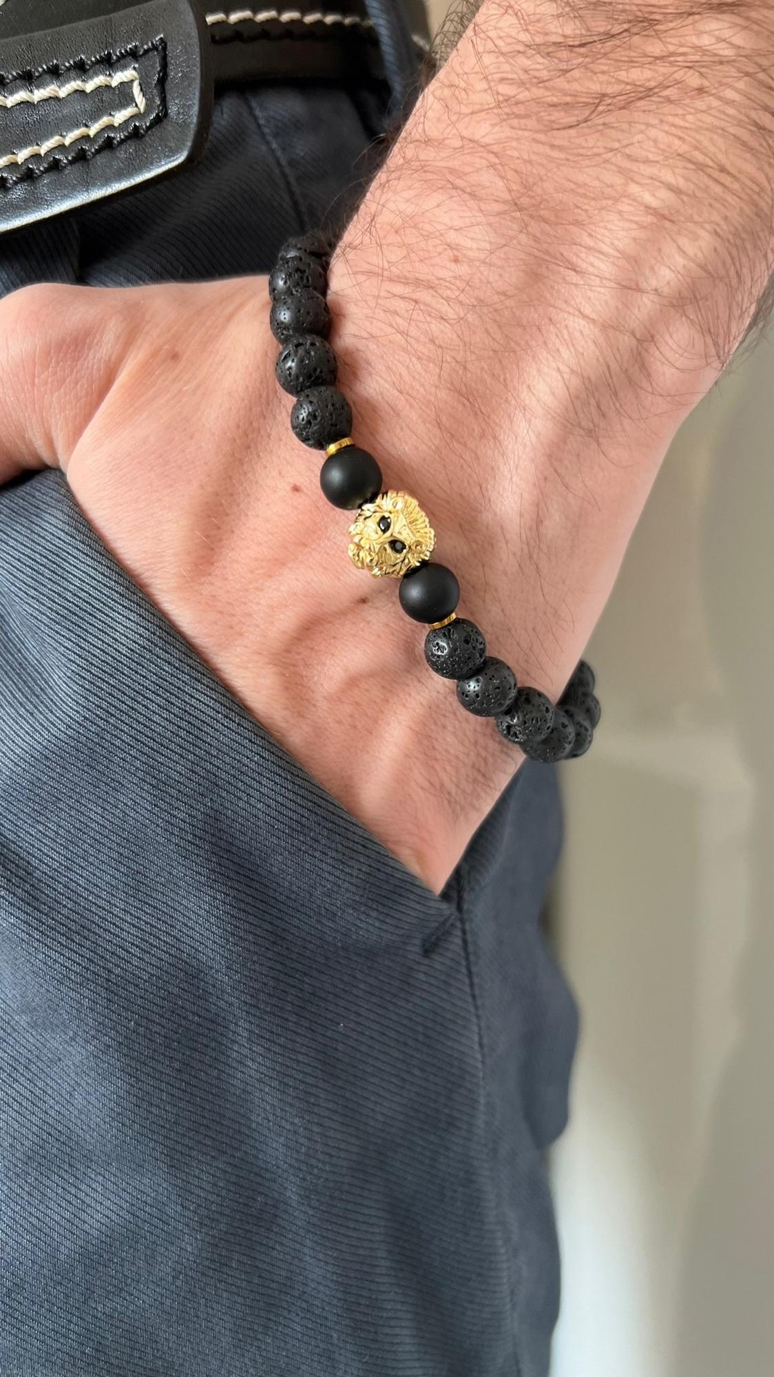 Браслет Лев с лавой