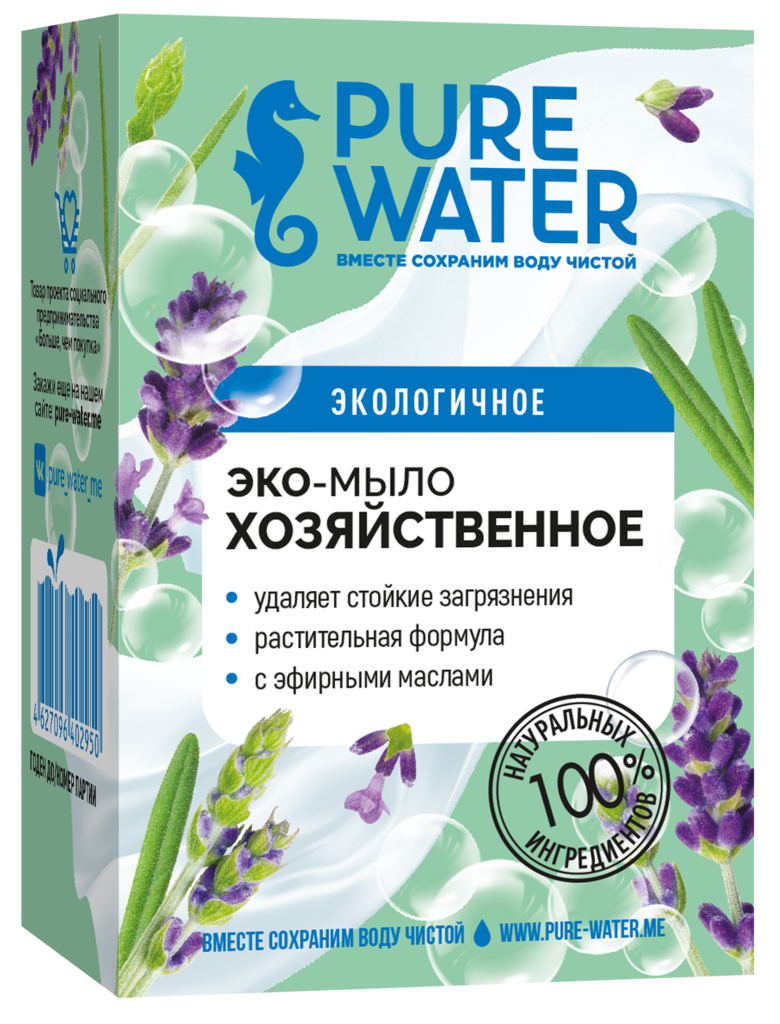 Хозяйственное мыло Pure Water с эфирными маслами, Mi&ko?
