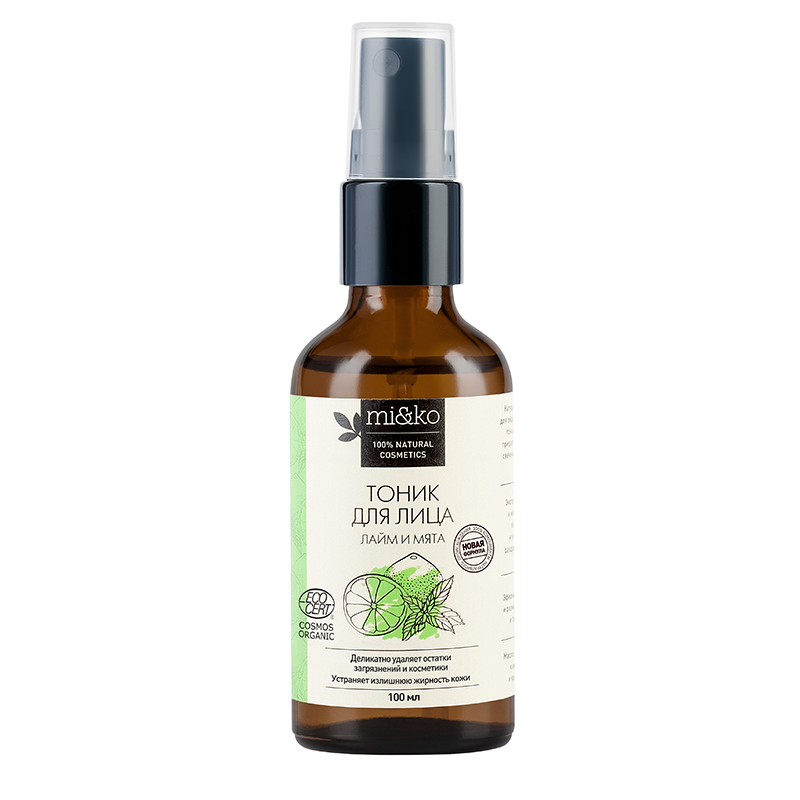 Тоник для лица Лайм и мята 100 мл COSMOS ORGANIC, Mi&Ko