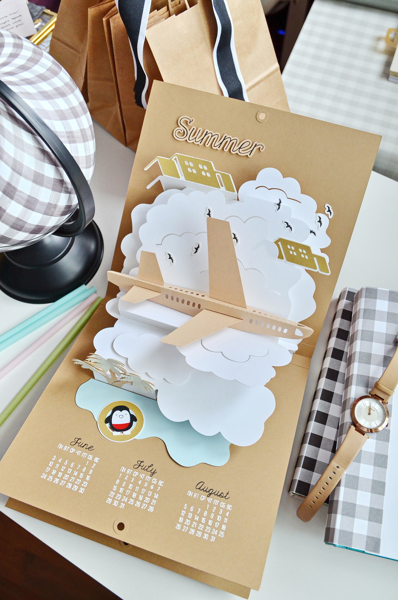 Поп ап календарь с пингвинами 2024