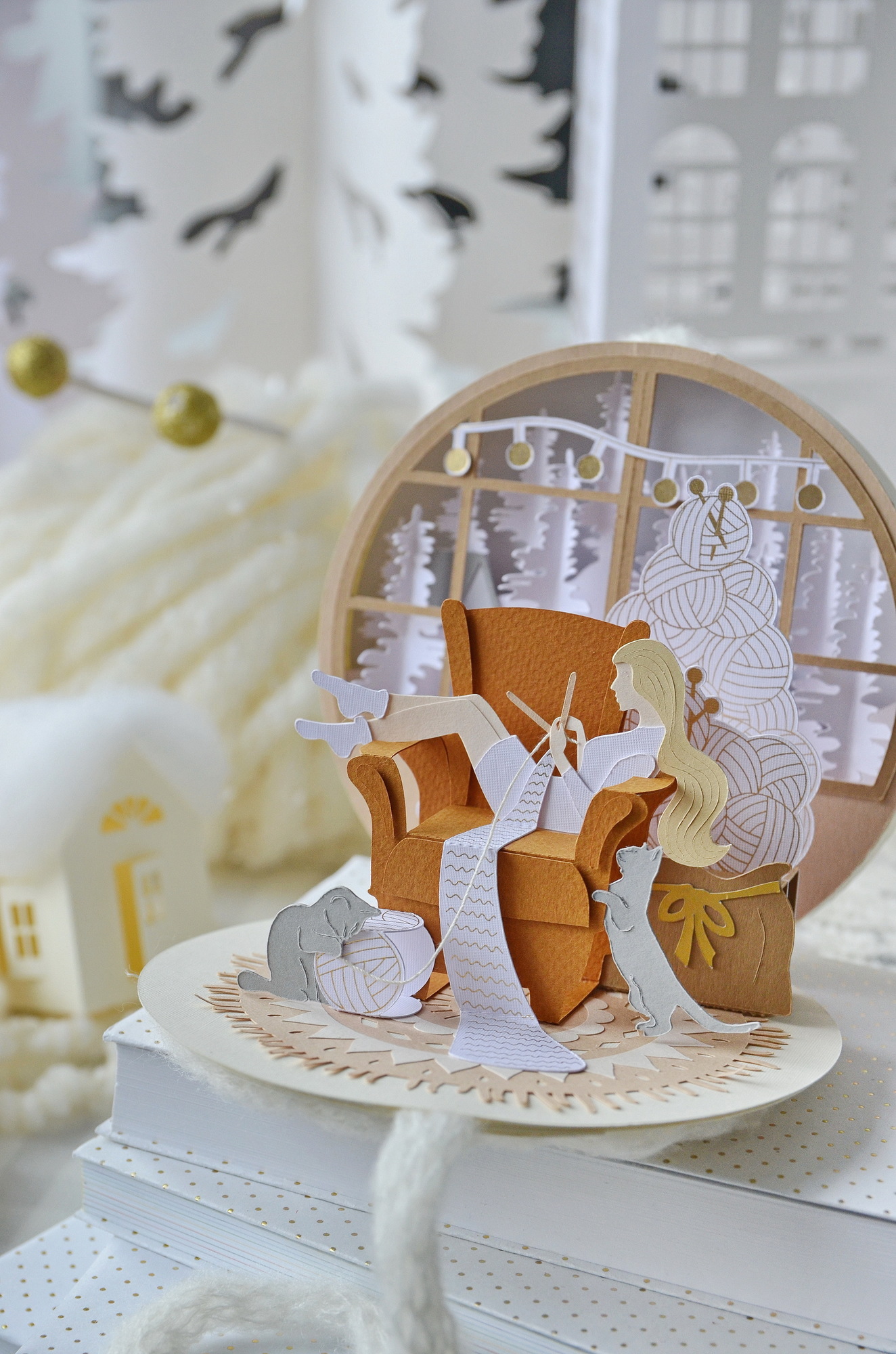 Вязаная открытка