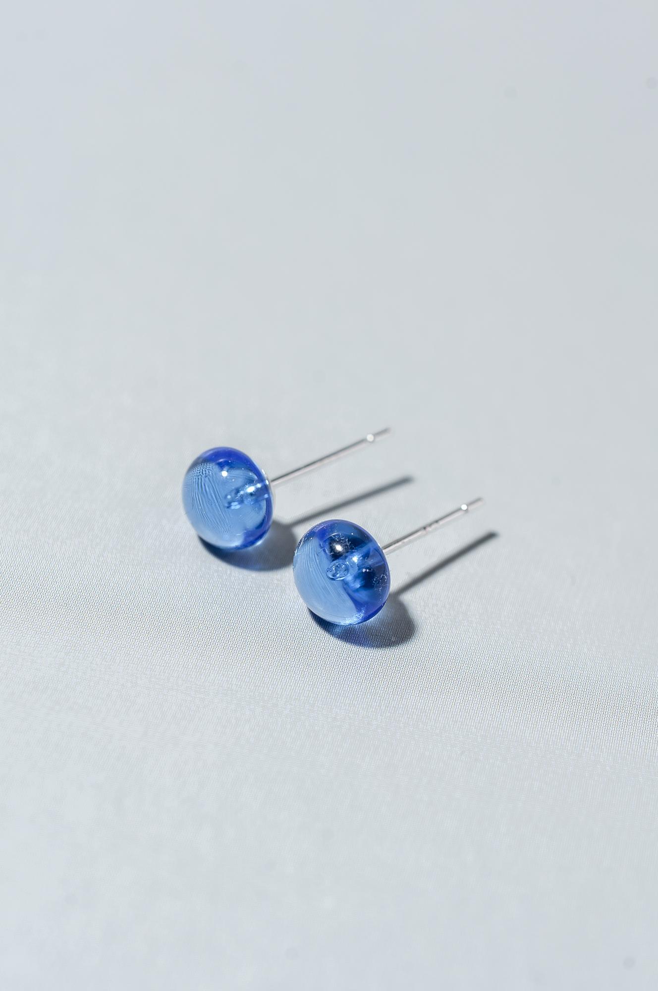 Пусеты /цвет сапфир