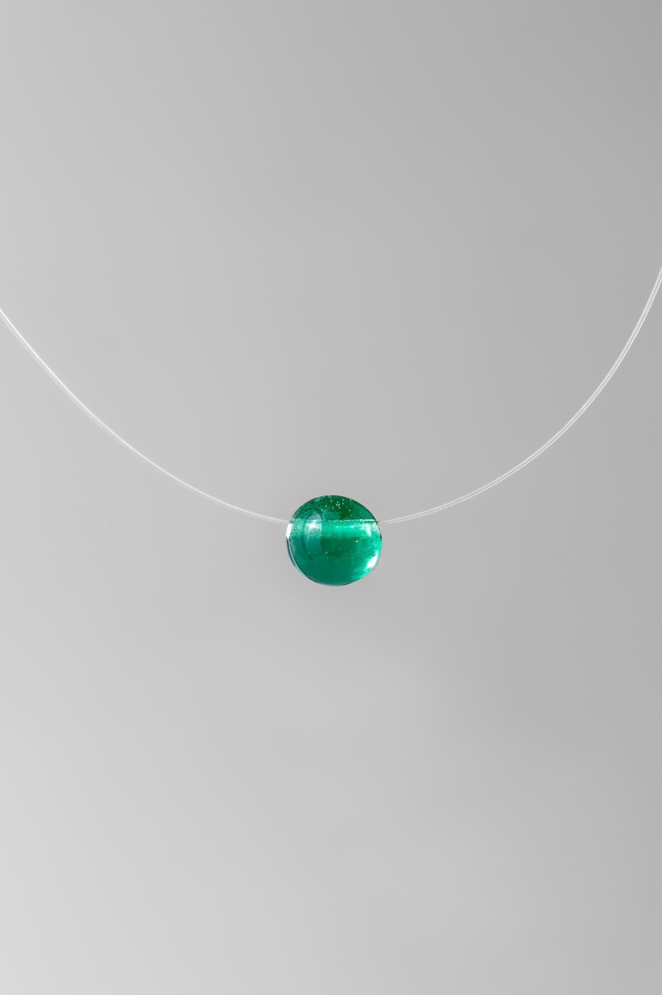 Чокер "Капля"/цвет изумруд