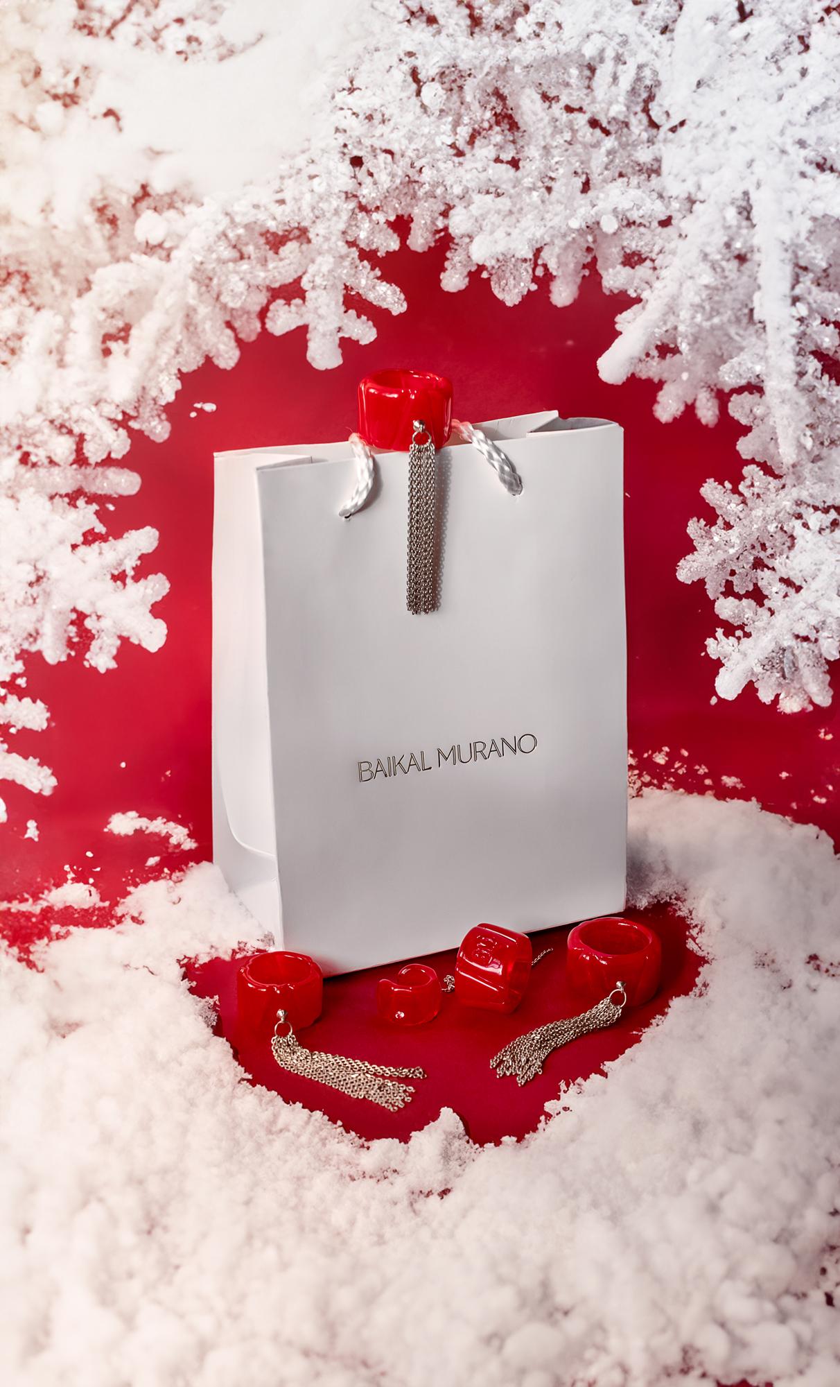 Подарочный пакет / цвет белый